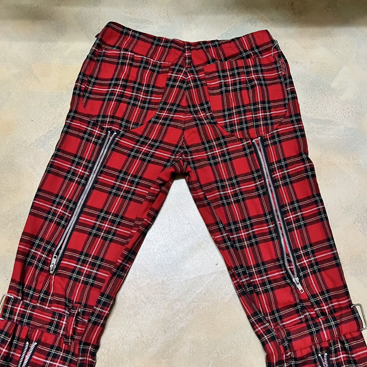 Japanese Brand Punk Bondage Red Tartan Seditionaries Pants Size US 28 / EU 44 - 17 Thumbnail