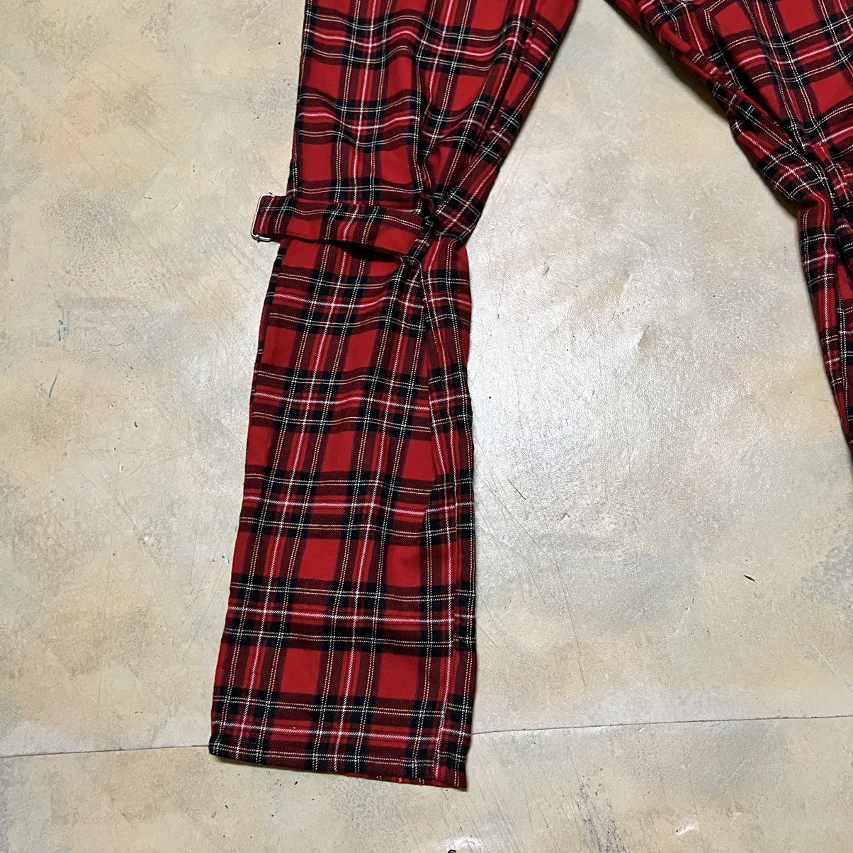 Japanese Brand Punk Bondage Red Tartan Seditionaries Pants Size US 28 / EU 44 - 5 Thumbnail