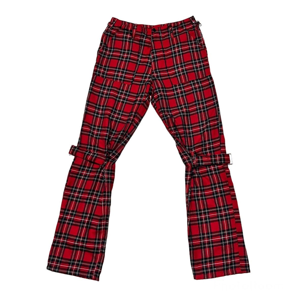 Japanese Brand Punk Bondage Red Tartan Seditionaries Pants Size US 28 / EU 44 - 2 Thumbnail