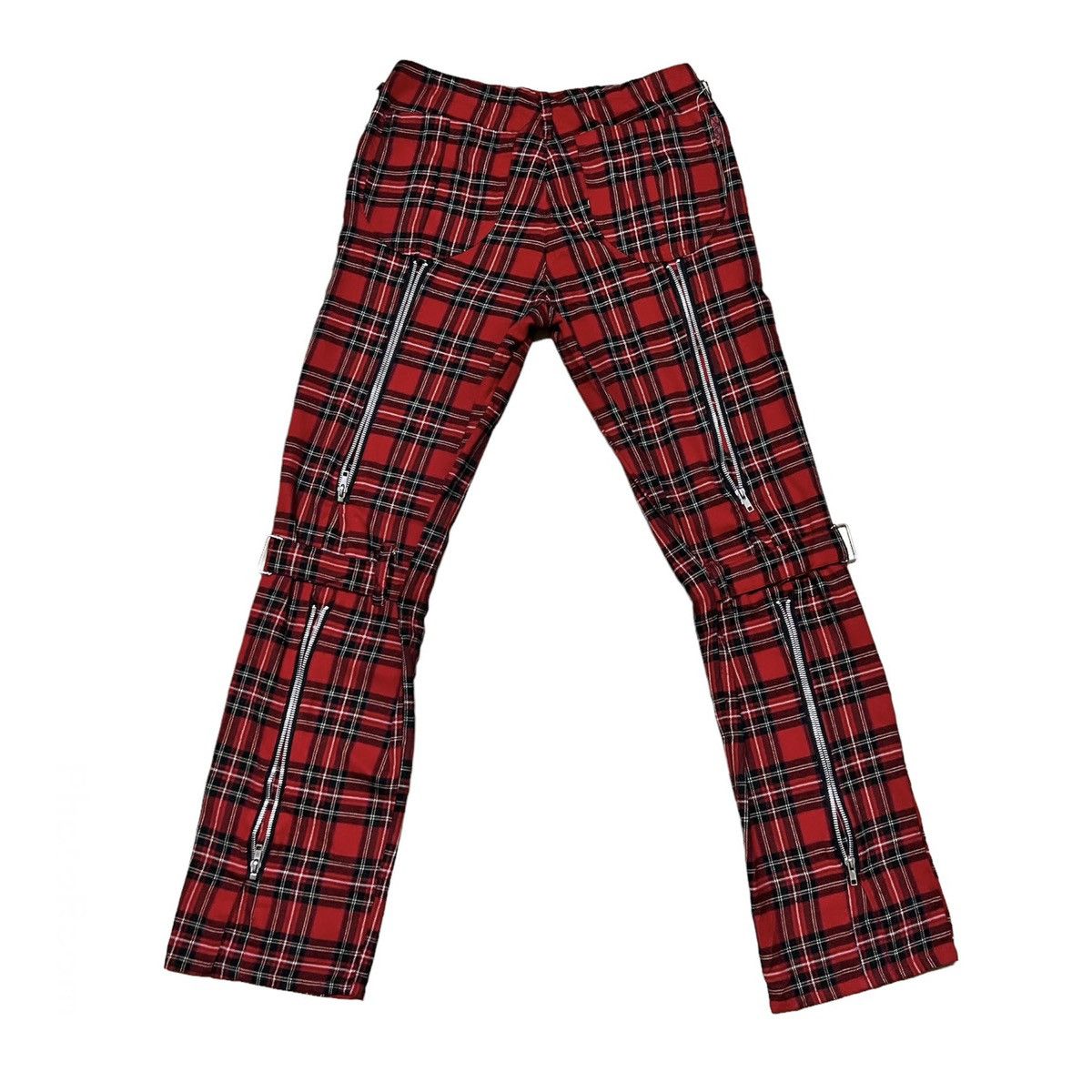 Japanese Brand Punk Bondage Red Tartan Seditionaries Pants Size US 28 / EU 44 - 1 Thumbnail