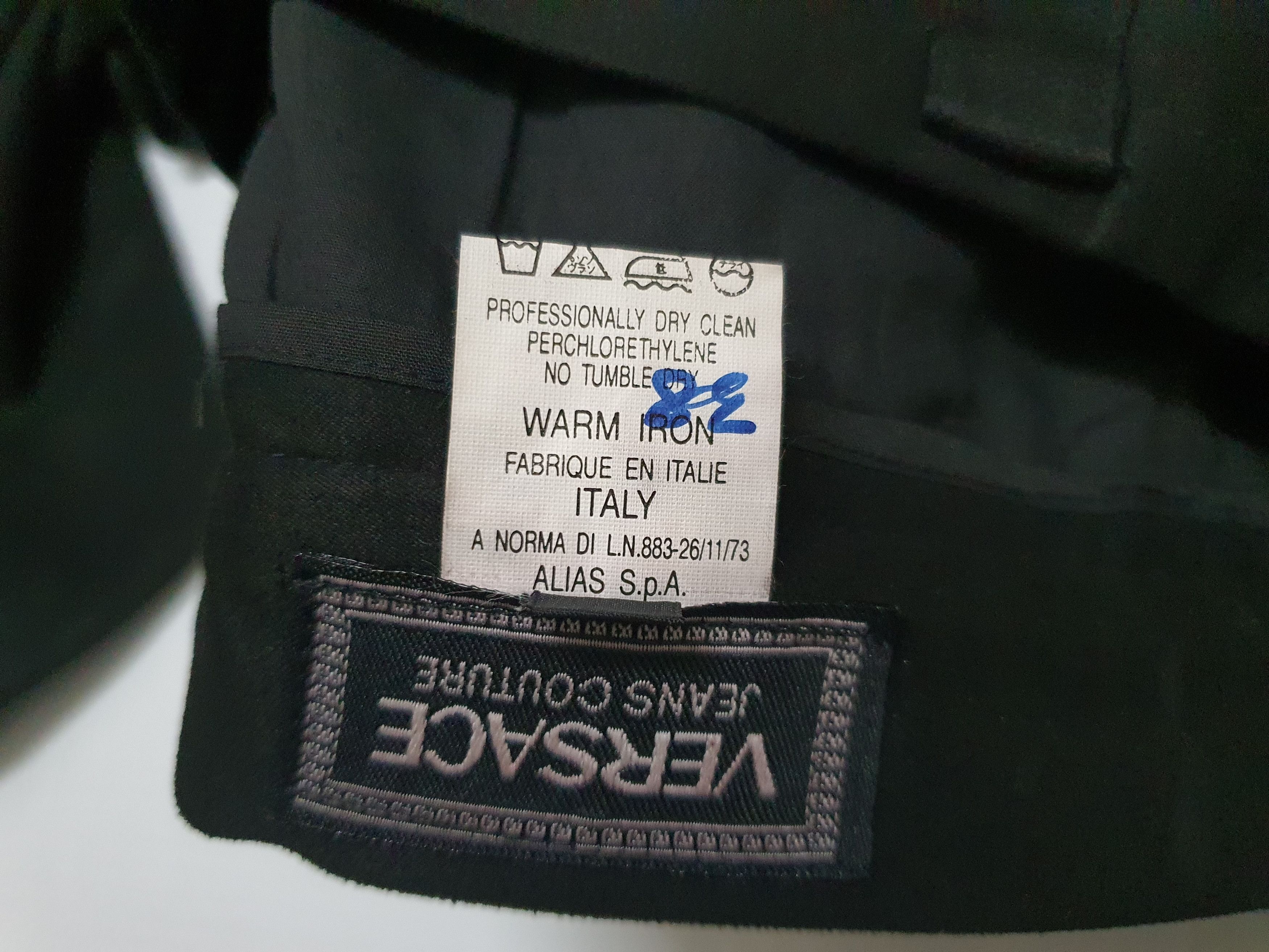 Versace Waist 31" VERSACE JEANS COUTURE Black Pants. Size US 31 - 19 Thumbnail