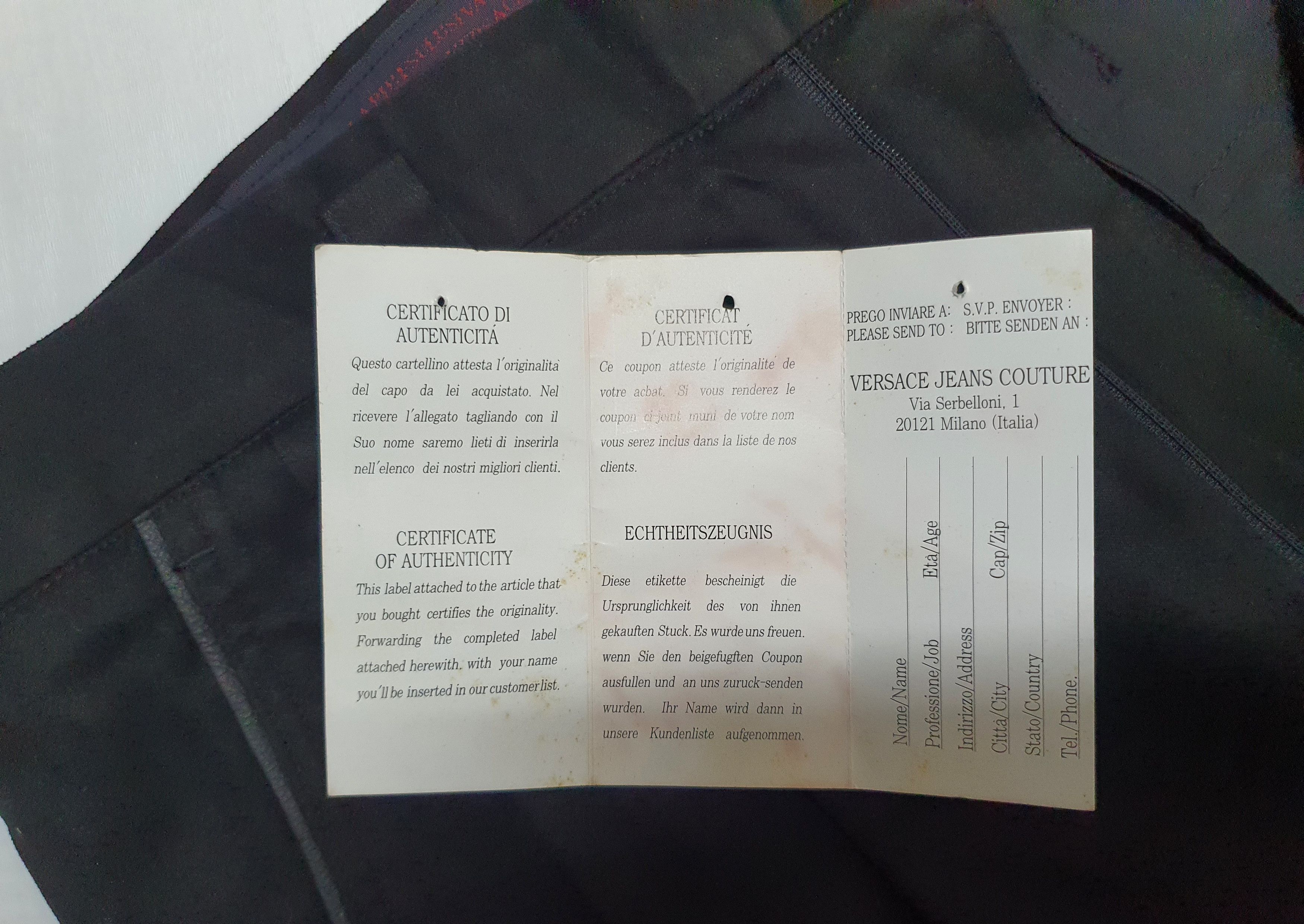 Versace Waist 31" VERSACE JEANS COUTURE Black Pants. Size US 31 - 12 Thumbnail