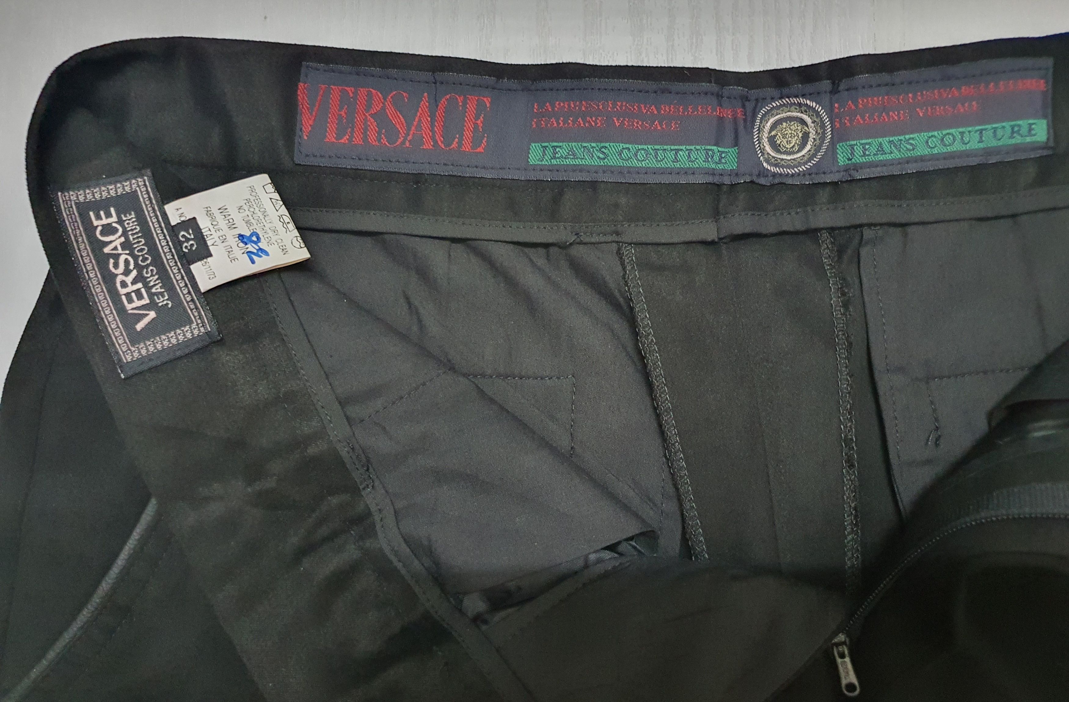 Versace Waist 31" VERSACE JEANS COUTURE Black Pants. Size US 31 - 17 Thumbnail