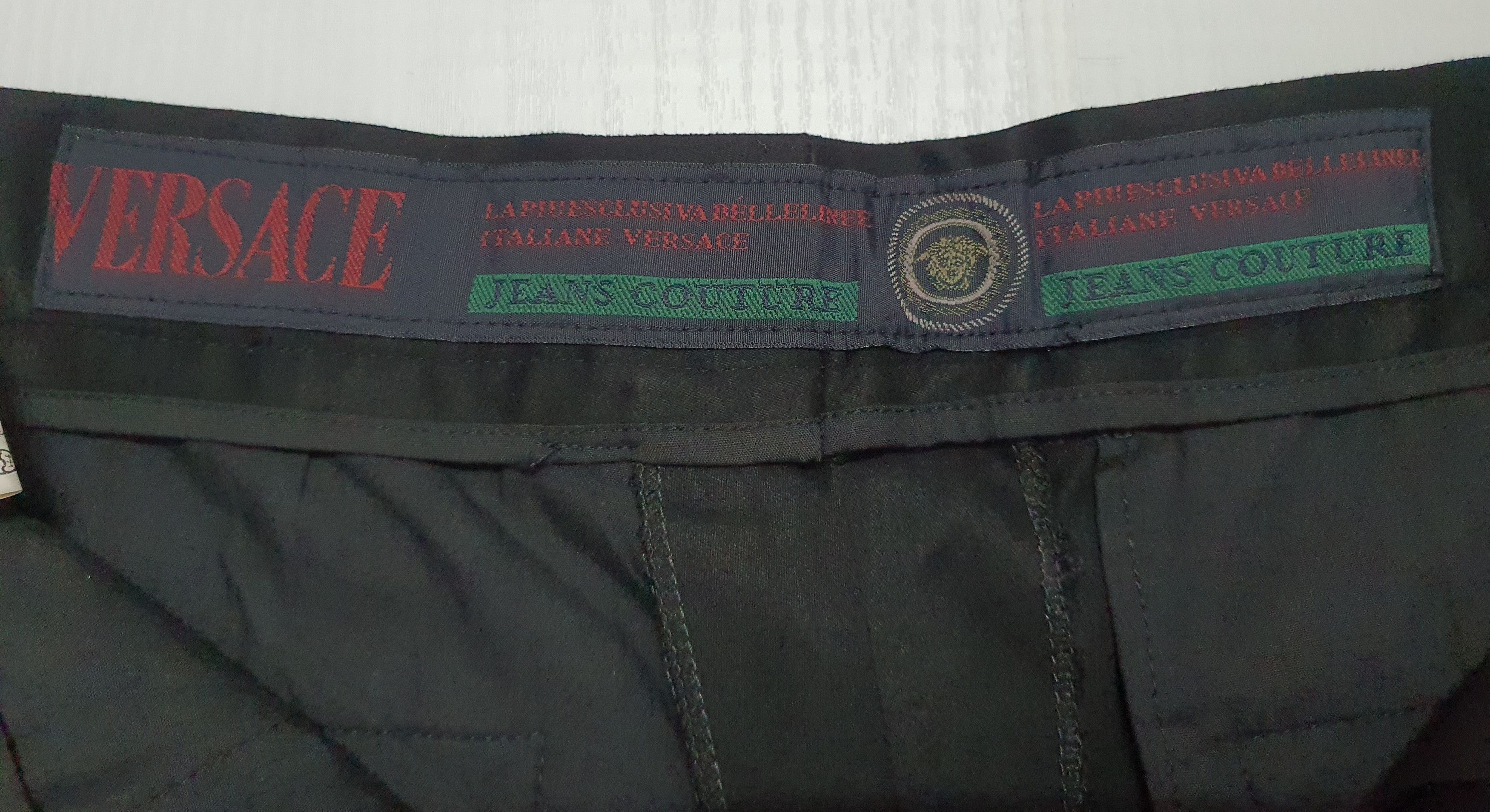 Versace Waist 31" VERSACE JEANS COUTURE Black Pants. Size US 31 - 18 Thumbnail