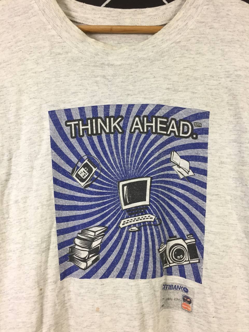 Apple Vtg 90s Think Ahead Citibank Visa Mastercard Tech Tee Size US XL / EU 56 / 4 - 3 Thumbnail