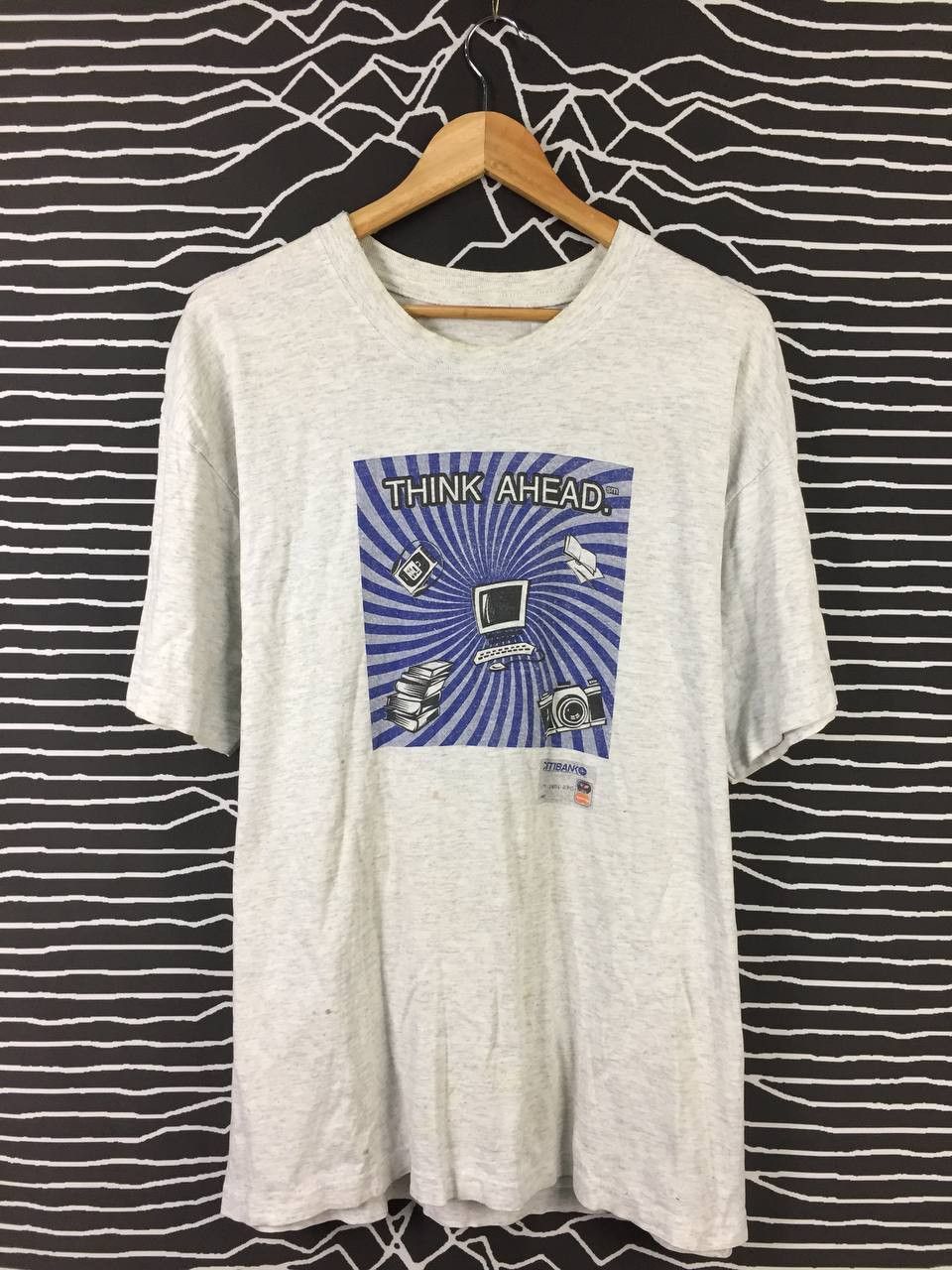 Apple Vtg 90s Think Ahead Citibank Visa Mastercard Tech Tee Size US XL / EU 56 / 4 - 2 Thumbnail
