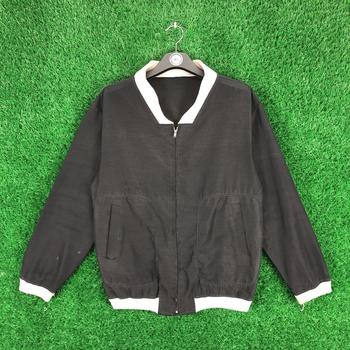 image of Made In USA x Rockability Vintage 70's Drizzler Zipper Jacket Rockabilly Style in Black (Size Mediu