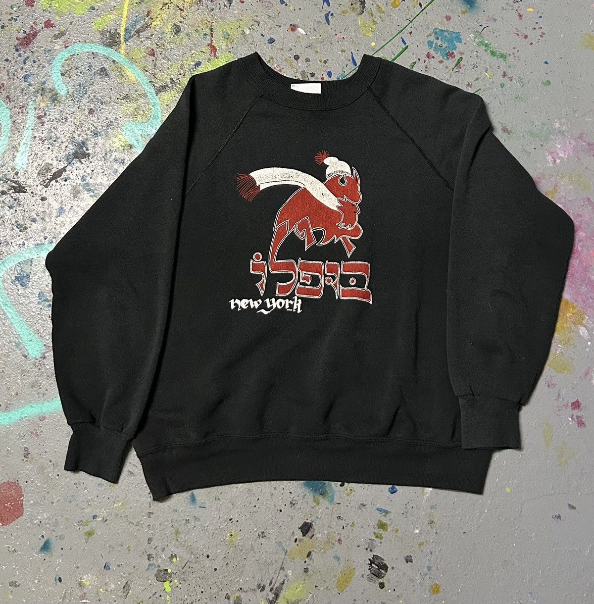 Vintage Buffalo newyork hebrew Crewneck 1980s Size US L / EU 52-54 / 3 - 2 Thumbnail