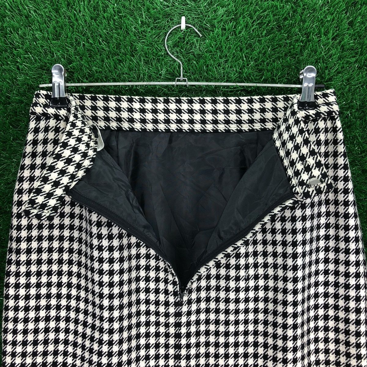 Japanese Brand × Vintage Vintage Houndstooth Skirt Luxury Design Style Unbranded Size 28" / US 6 / IT 42 - 11 Thumbnail