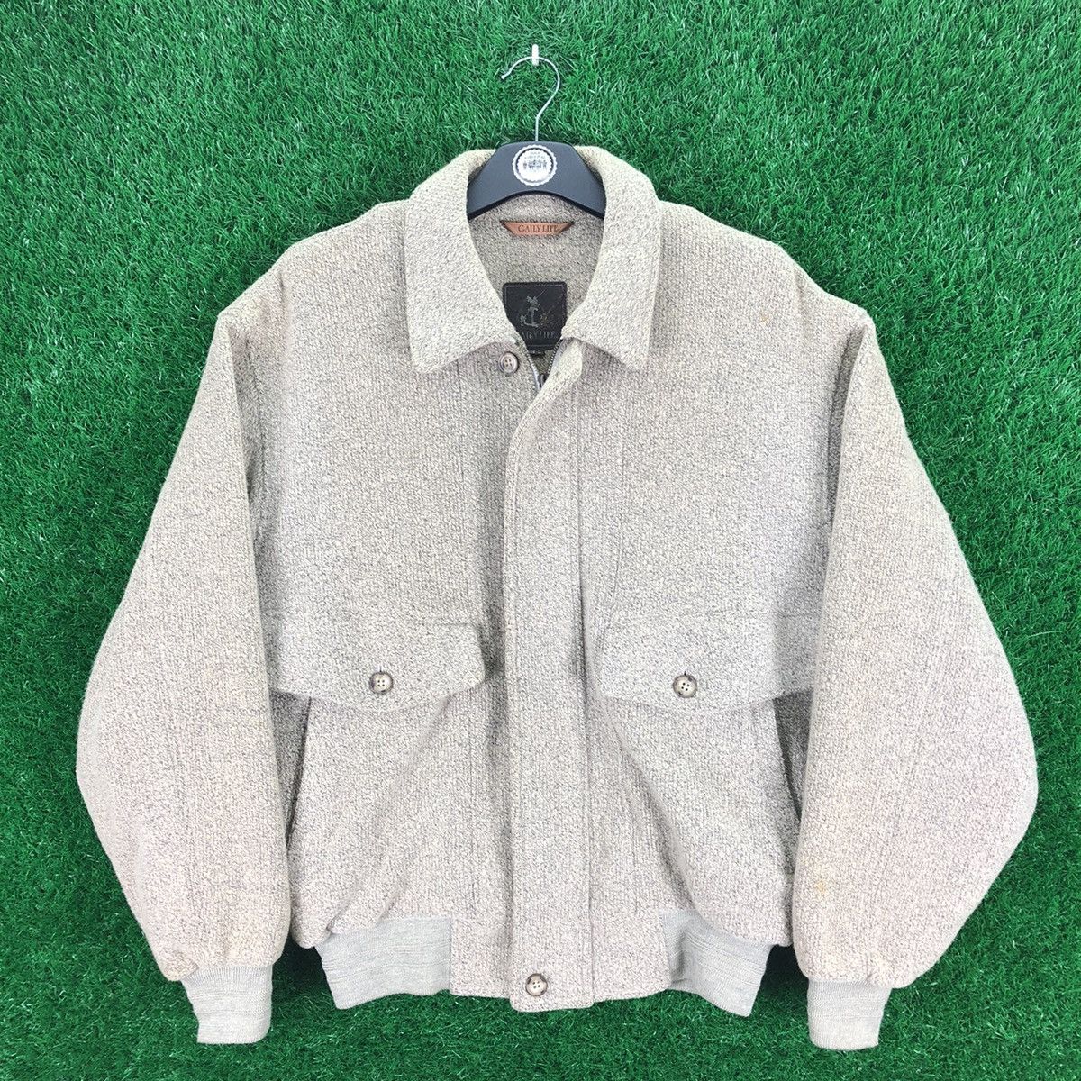 Japanese Brand Vintage 80's Wool Casual Work Jacket by Gaily Life Size US L / EU 52-54 / 3 - 1 Thumbnail