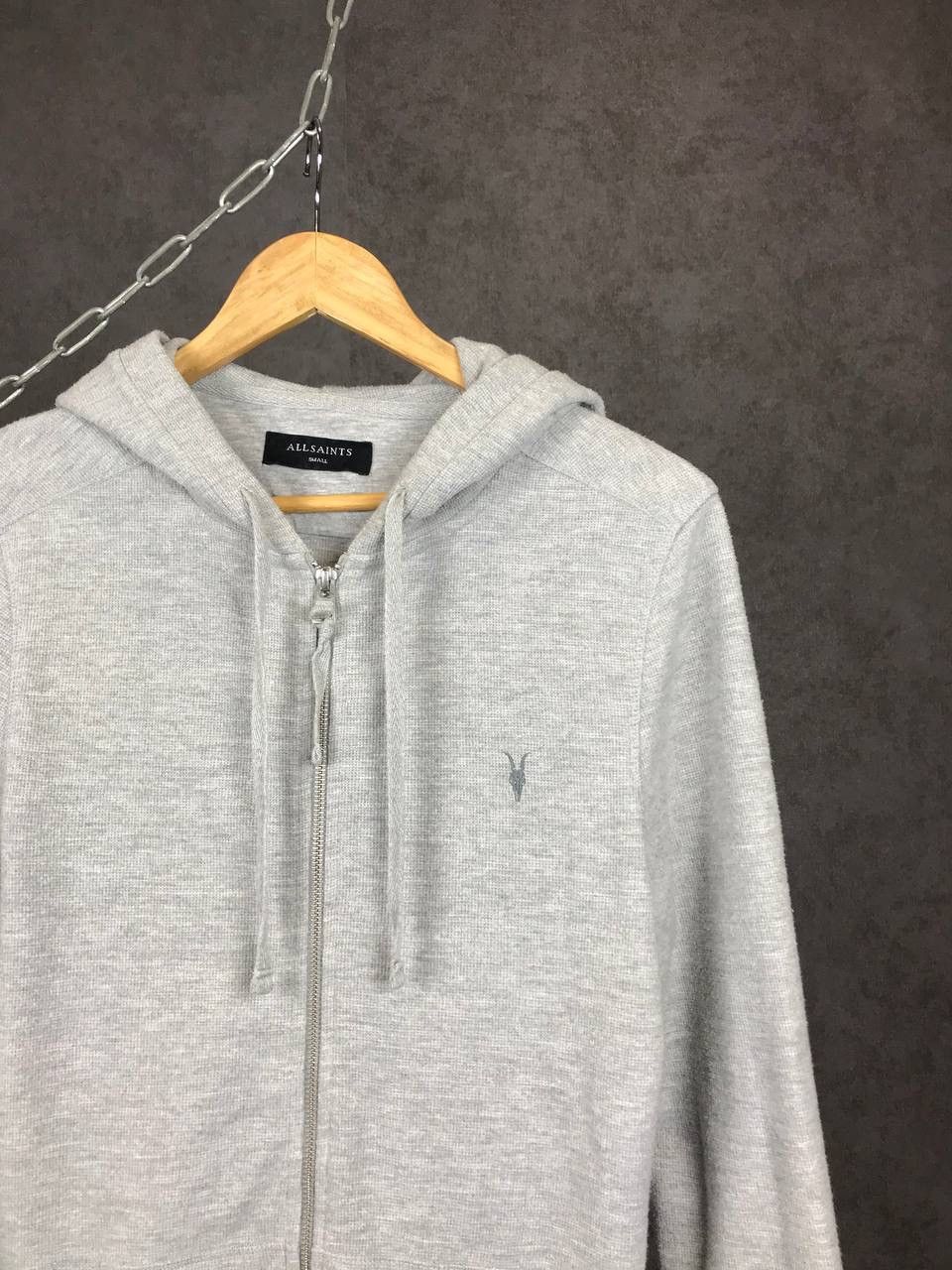 Allsaints Allsaints luxury streetwear gray zip hoodie Size US S / EU 44-46 / 1 - 2 Thumbnail