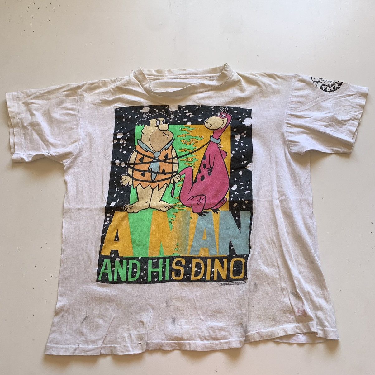 Cartoon Network Vintage 90s The Flintstones Cartoon Graphic T Shirt Rare Size US M / EU 48-50 / 2 - 1 Thumbnail