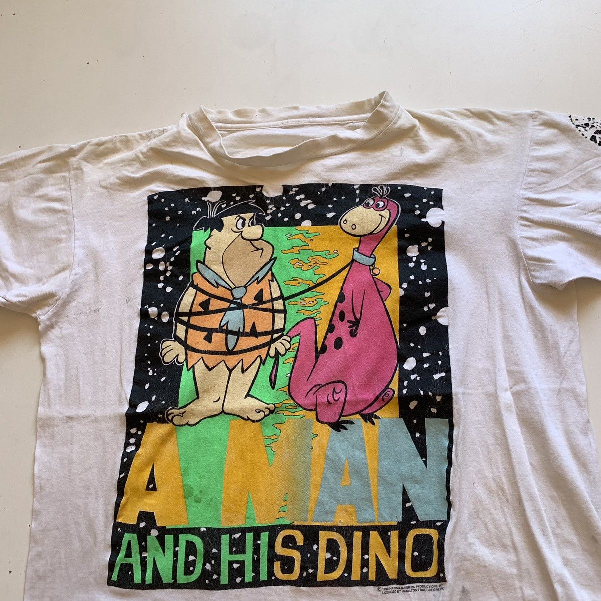 Cartoon Network Vintage 90s The Flintstones Cartoon Graphic T Shirt Rare Size US M / EU 48-50 / 2 - 2 Thumbnail