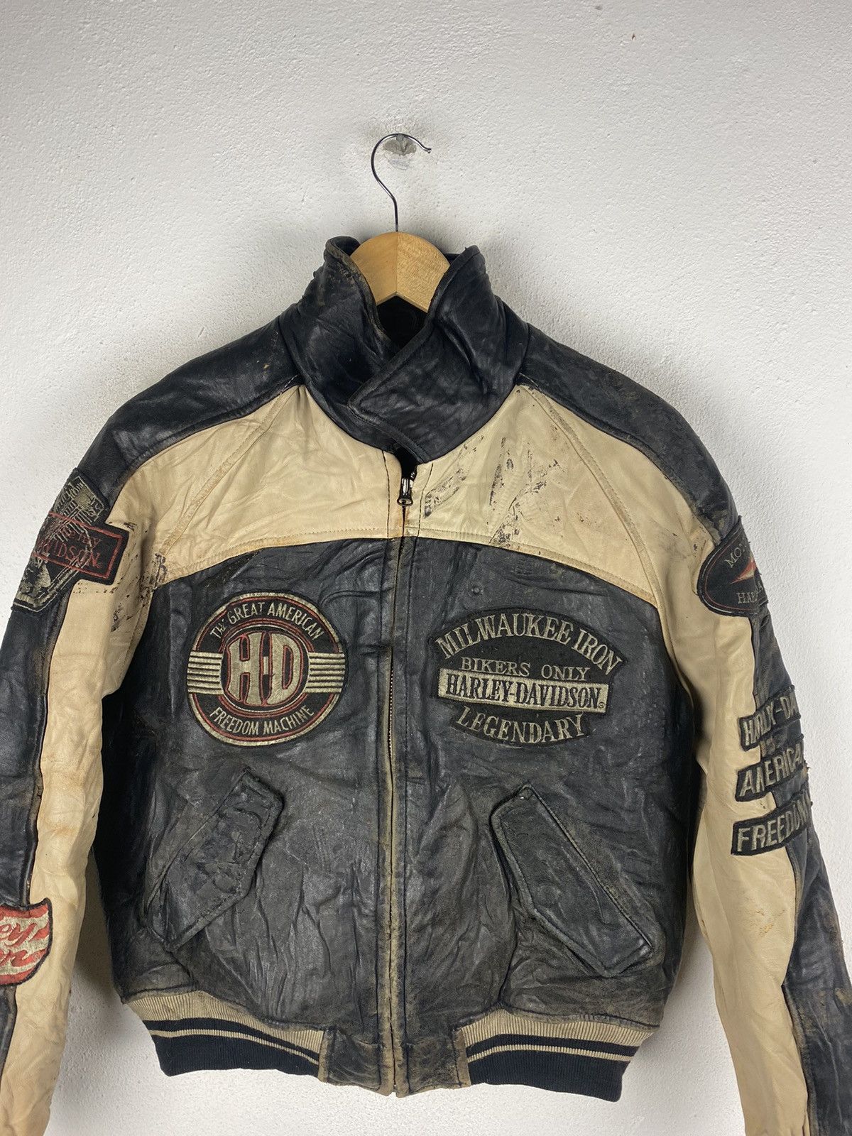 Harley Davidson HARLEY DAVIDSON VINTAGE LEATHER JACKET Size US M / EU 48-50 / 2 - 12 Thumbnail