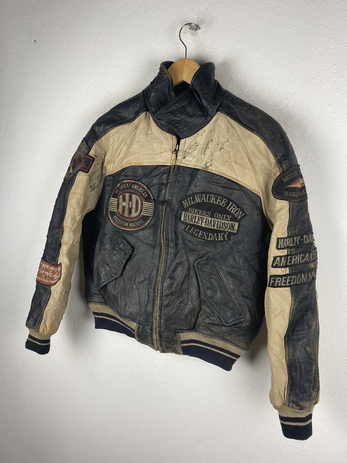 Harley Davidson HARLEY DAVIDSON VINTAGE LEATHER JACKET Size US M / EU 48-50 / 2 - 10 Thumbnail
