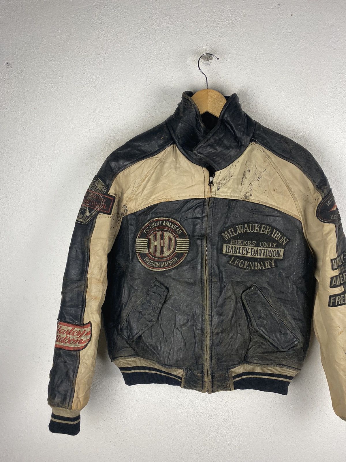 Harley Davidson HARLEY DAVIDSON VINTAGE LEATHER JACKET Size US M / EU 48-50 / 2 - 9 Thumbnail