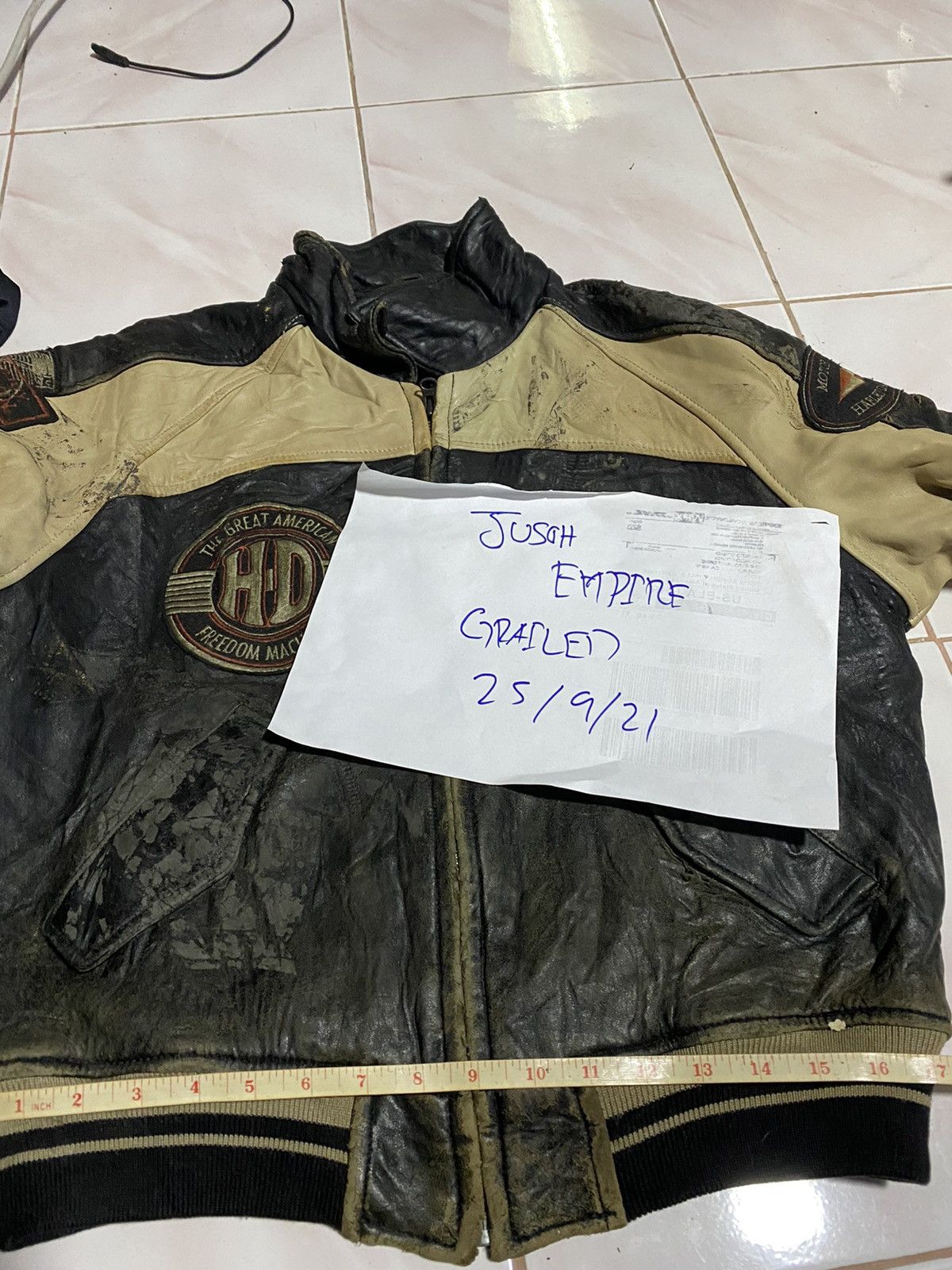 Harley Davidson HARLEY DAVIDSON VINTAGE LEATHER JACKET Size US M / EU 48-50 / 2 - 18 Thumbnail