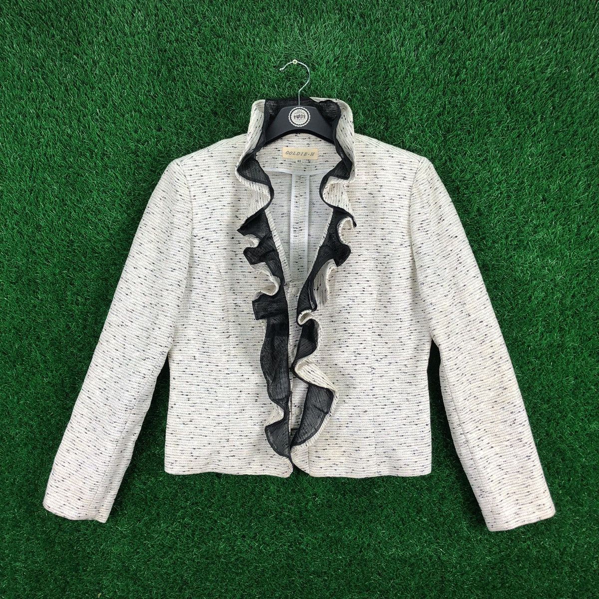 Vintage Vintage Tweed Cardigan Jacket Women by Goldie-H Size S / US 4 / IT 40 - 1 Thumbnail