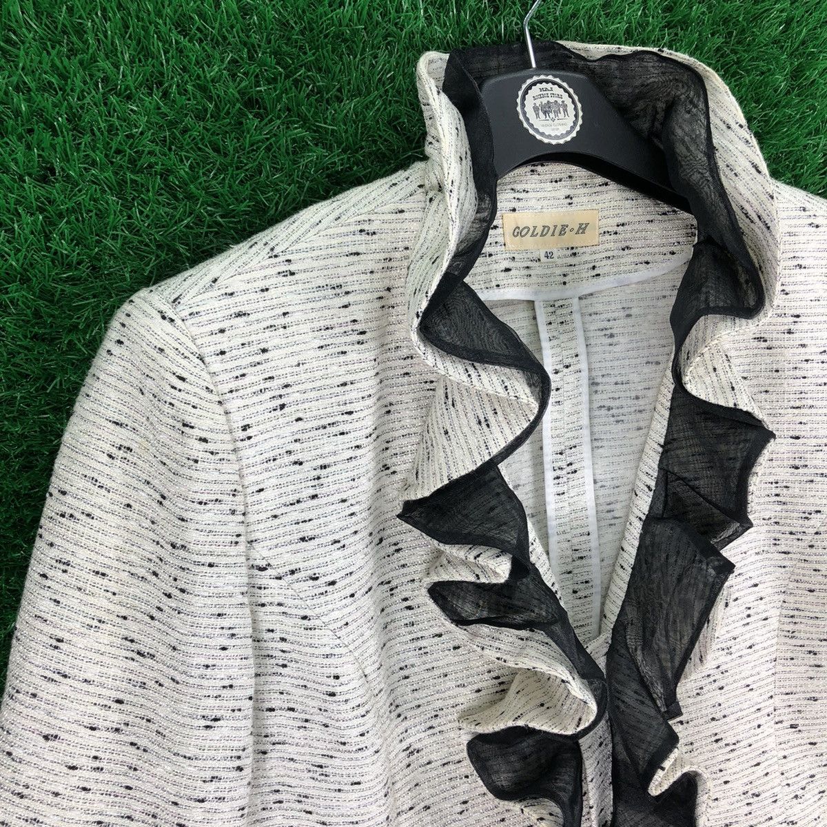 Vintage Vintage Tweed Cardigan Jacket Women by Goldie-H Size S / US 4 / IT 40 - 2 Thumbnail