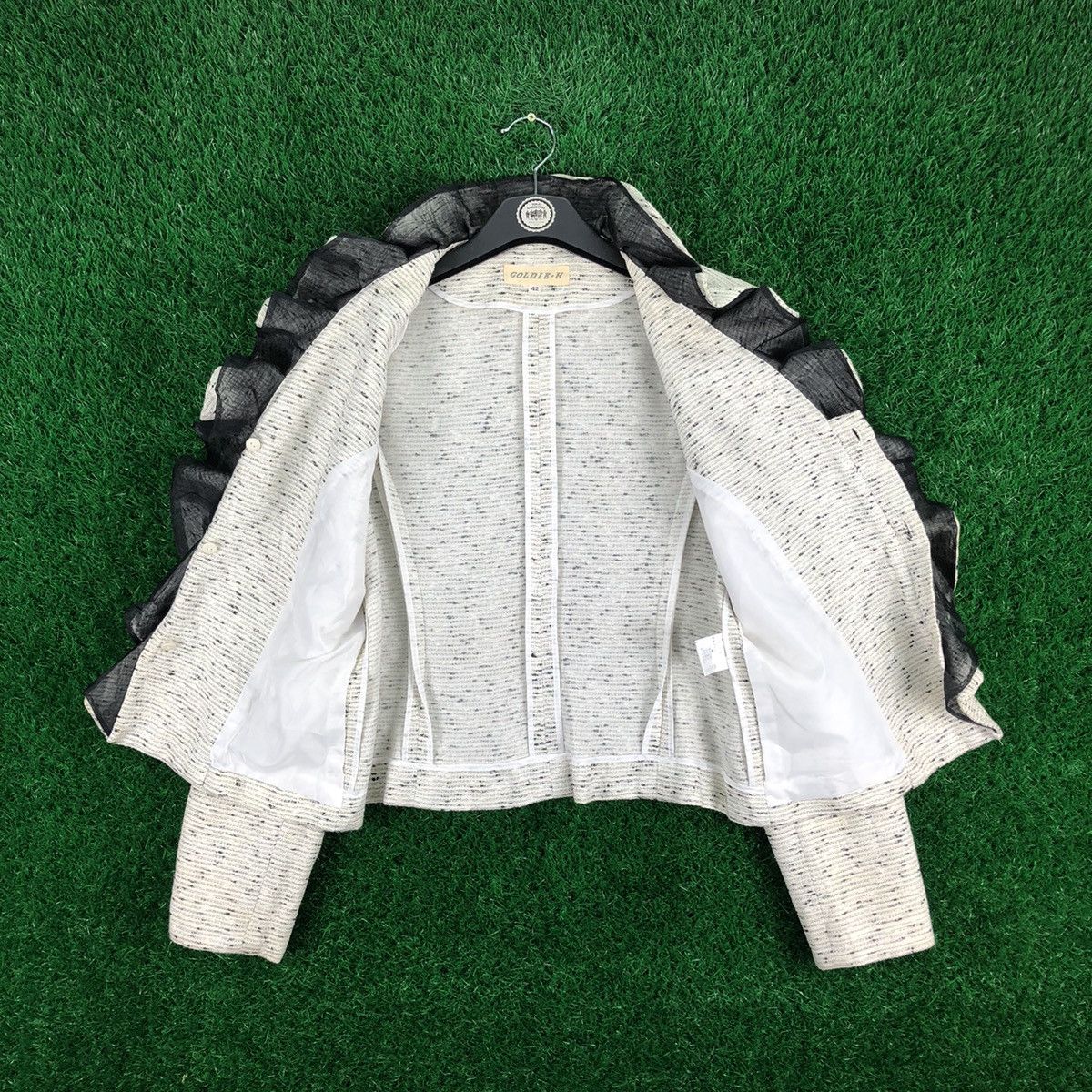 Vintage Vintage Tweed Cardigan Jacket Women by Goldie-H Size S / US 4 / IT 40 - 7 Thumbnail