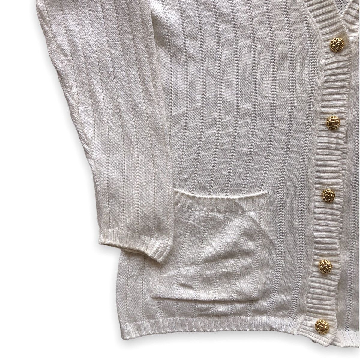 Japanese Brand Vintage 90's Knit Cardigan Gold Button by Concezione Size US L / EU 52-54 / 3 - 4 Thumbnail