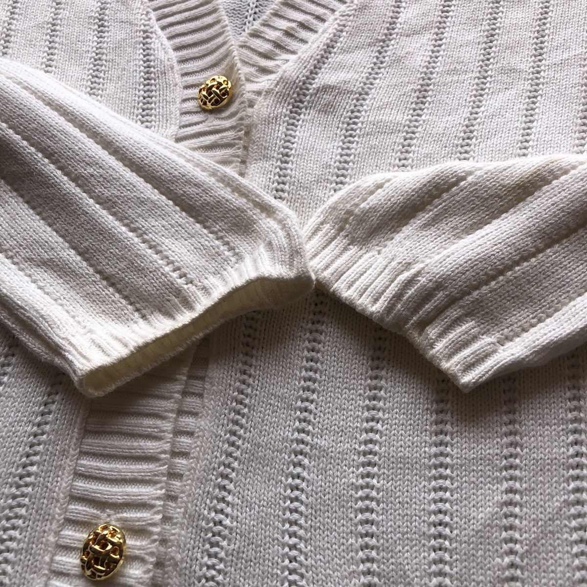 Japanese Brand Vintage 90's Knit Cardigan Gold Button by Concezione Size US L / EU 52-54 / 3 - 9 Thumbnail