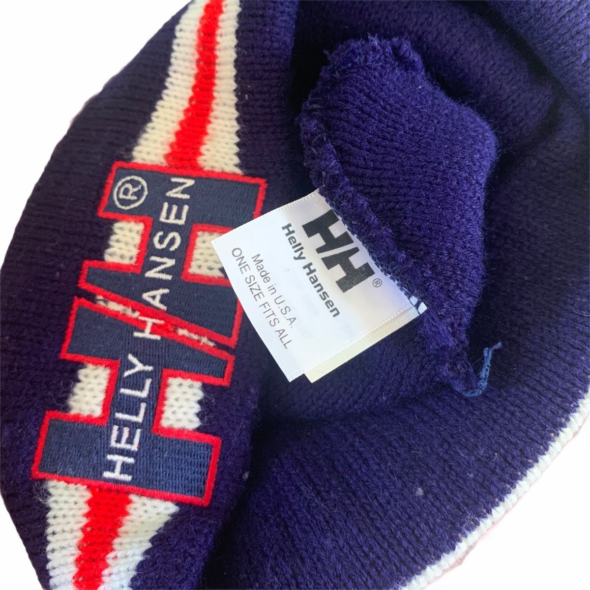 Helly Hansen × Vintage Vintage Helly Hansen Big Logo Beanie Hat Size ONE SIZE - 10 Thumbnail