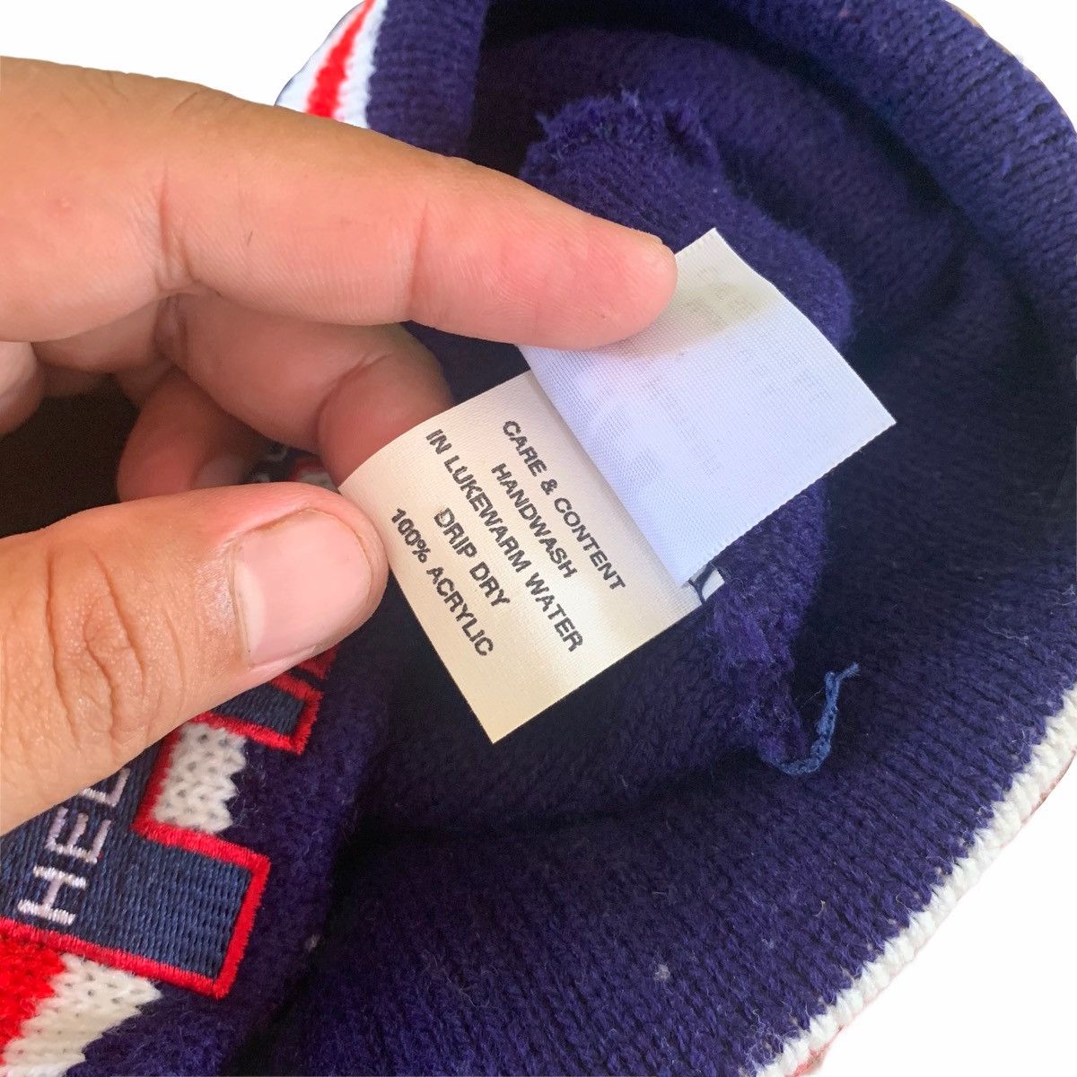 Helly Hansen × Vintage Vintage Helly Hansen Big Logo Beanie Hat Size ONE SIZE - 11 Thumbnail