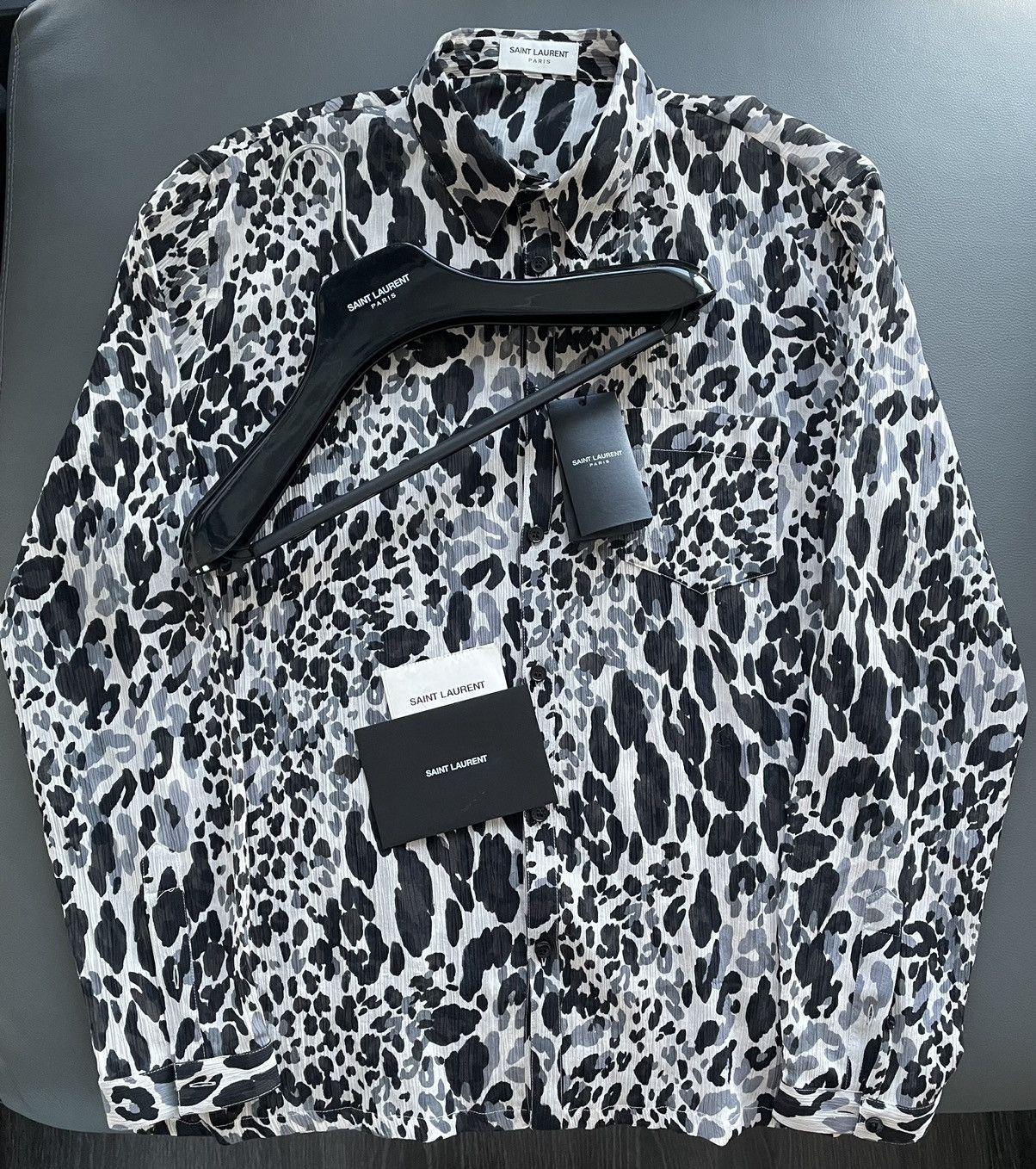 Saint Laurent Paris Rare $1,500 Brand NEW Sold Out Super Runway Silk Shirt Size US M / EU 48-50 / 2 - 25 Thumbnail