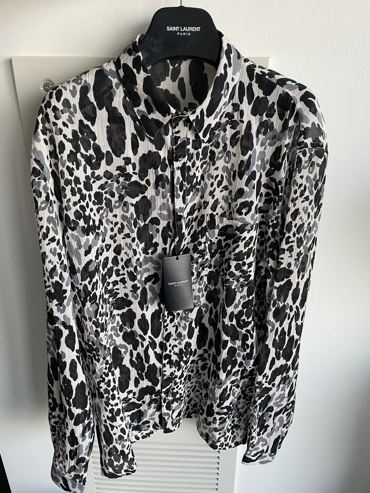 Saint Laurent Paris Rare $1,500 Brand NEW Sold Out Super Runway Silk Shirt Size US M / EU 48-50 / 2 - 15 Thumbnail