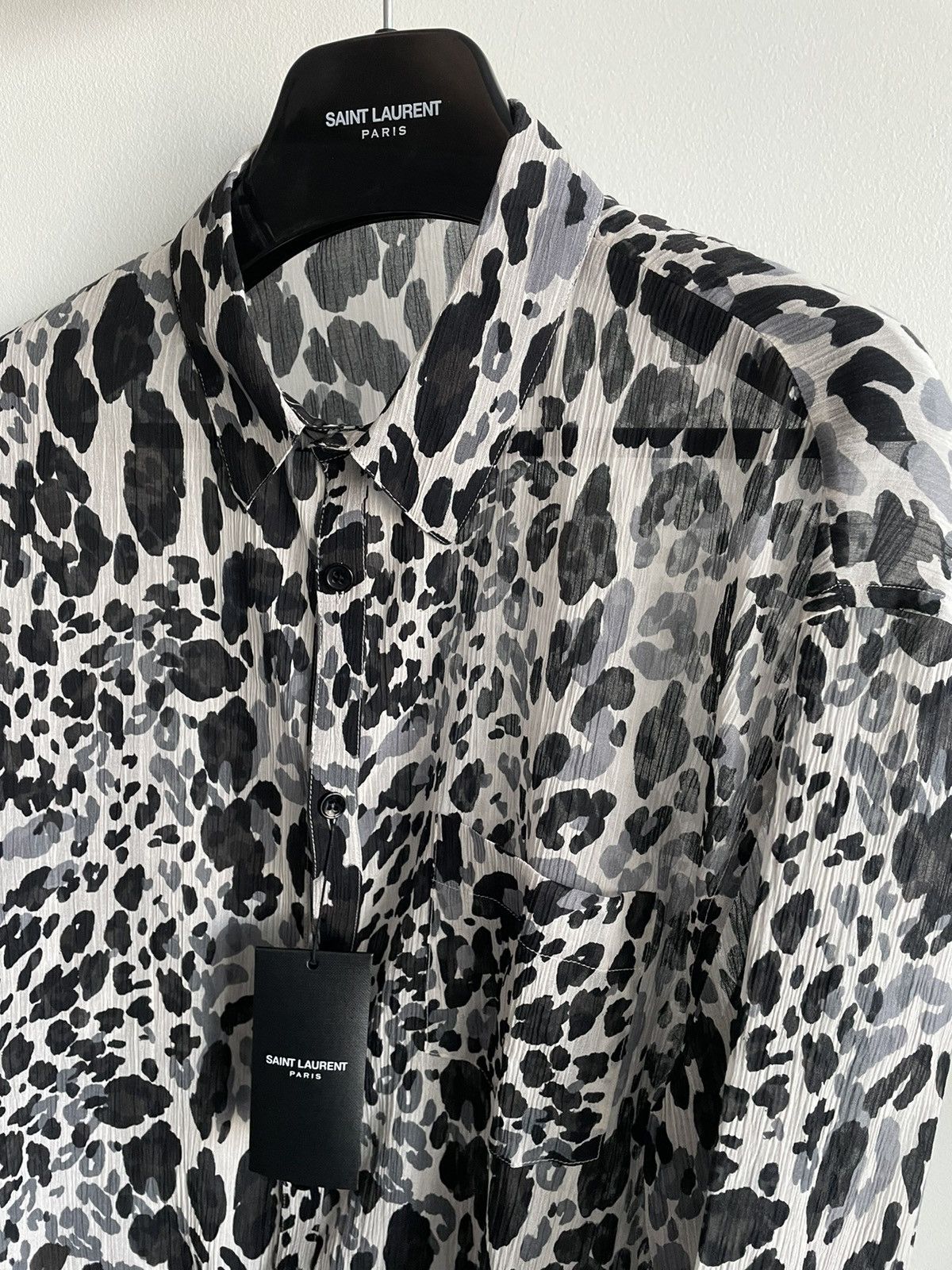 Saint Laurent Paris Rare $1,500 Brand NEW Sold Out Super Runway Silk Shirt Size US M / EU 48-50 / 2 - 18 Thumbnail