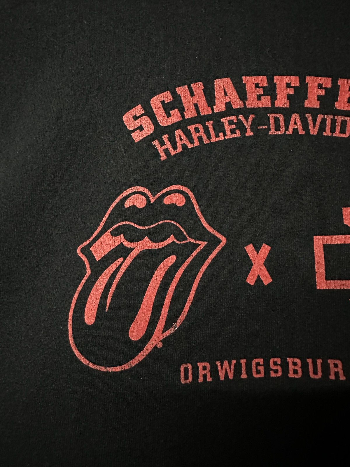 Harley Davidson × The Rolling Stones × Vintage Vintage Rolling Stone X Harley Davidson Pocket Faded Tee Size US XL / EU 56 / 4 - 10 Thumbnail