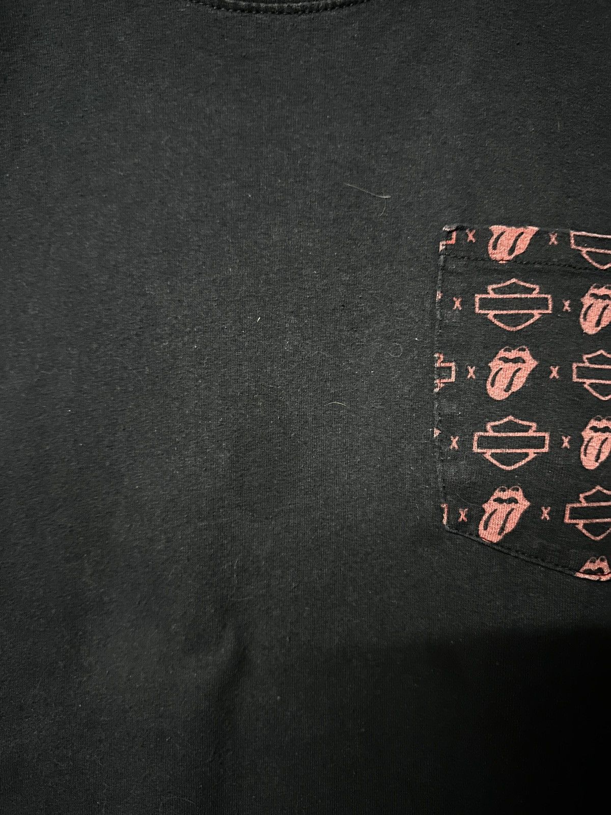 Harley Davidson × The Rolling Stones × Vintage Vintage Rolling Stone X Harley Davidson Pocket Faded Tee Size US XL / EU 56 / 4 - 9 Thumbnail