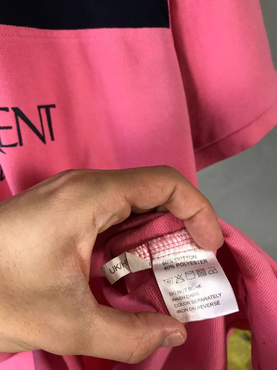 Yves Saint Laurent YSL Yves Saint Laurent luxury big logo polo tee Size US L / EU 52-54 / 3 - 5 Thumbnail