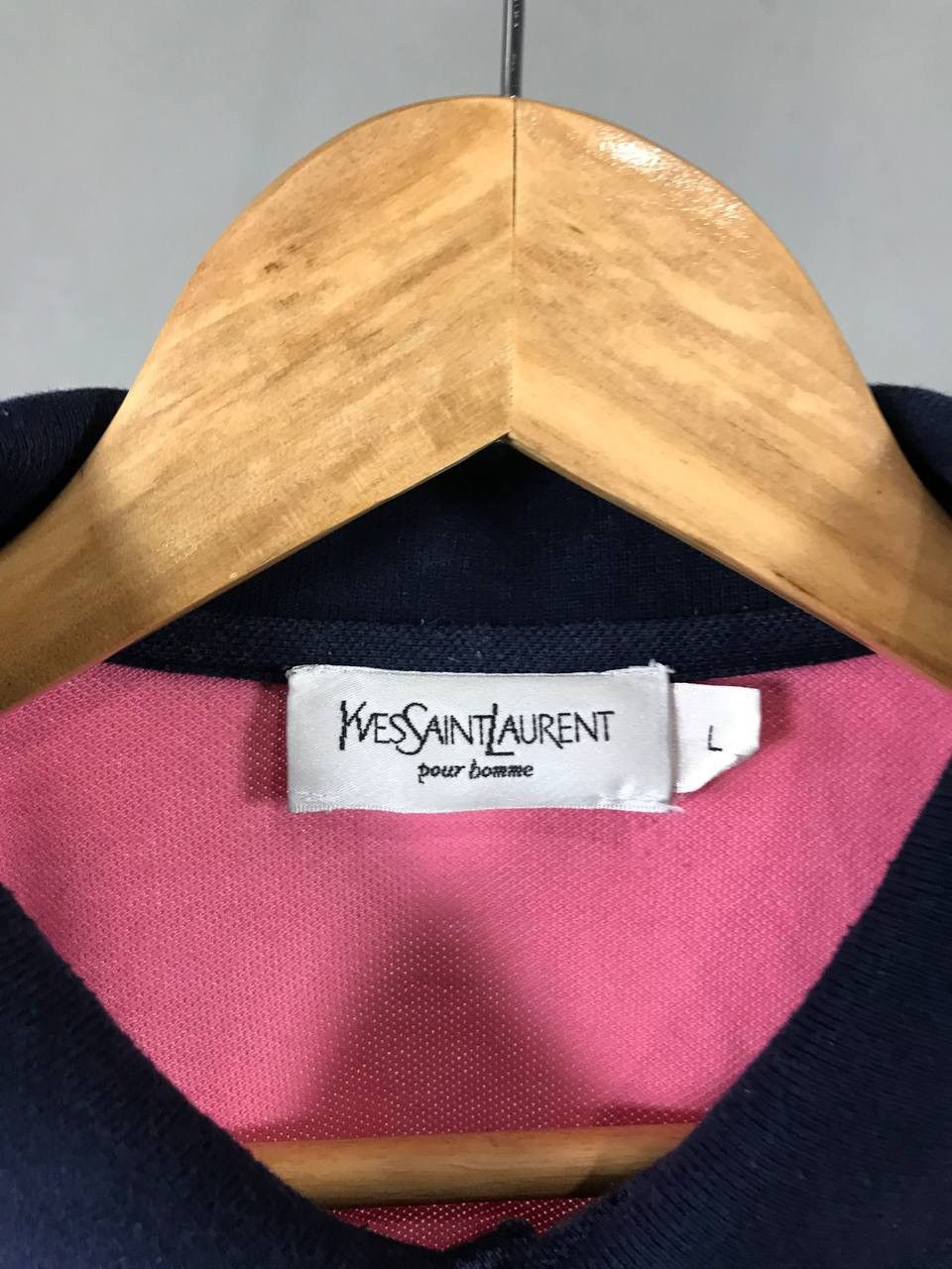 Yves Saint Laurent YSL Yves Saint Laurent luxury big logo polo tee Size US L / EU 52-54 / 3 - 4 Thumbnail