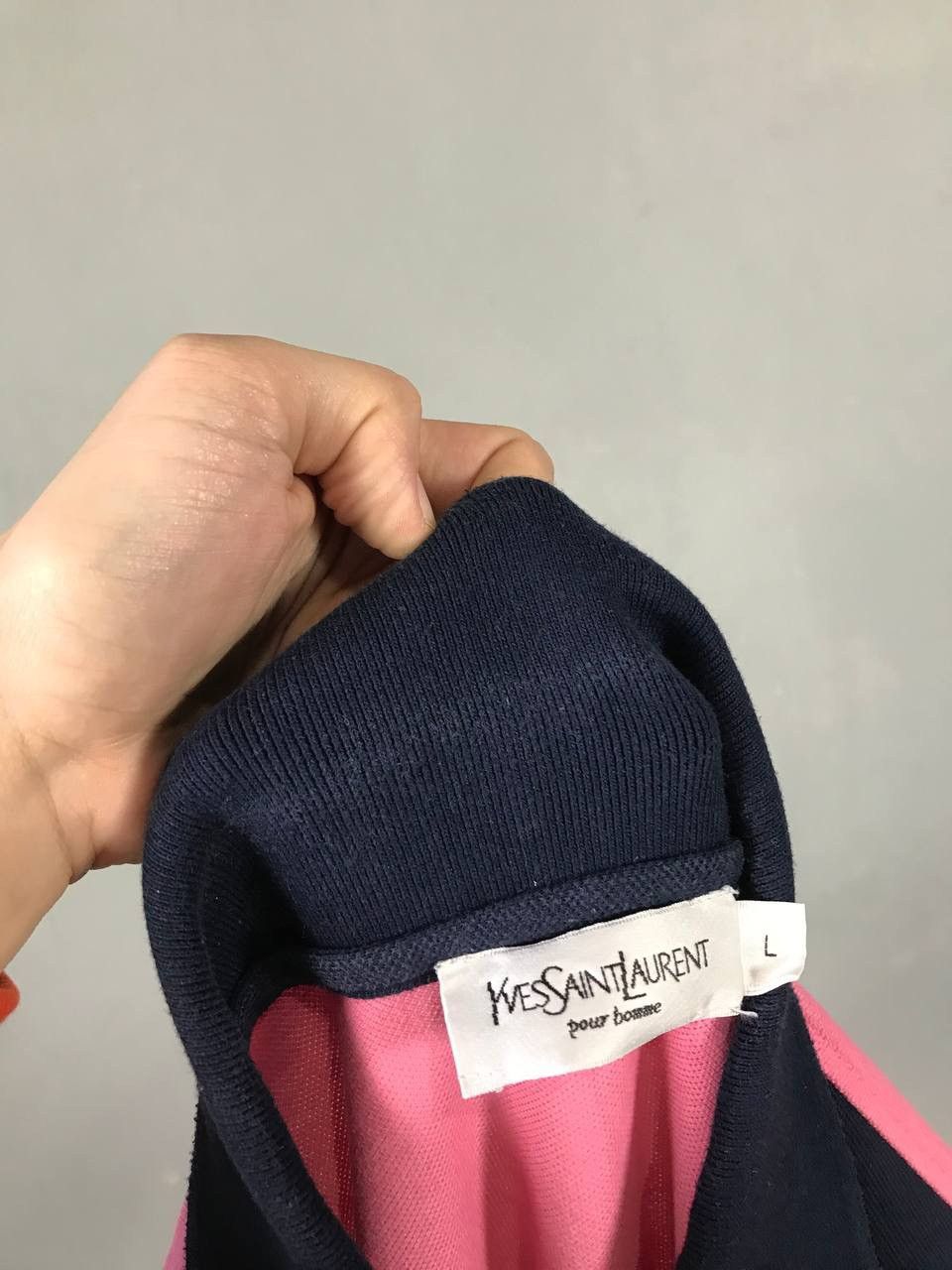 Yves Saint Laurent YSL Yves Saint Laurent luxury big logo polo tee Size US L / EU 52-54 / 3 - 8 Thumbnail