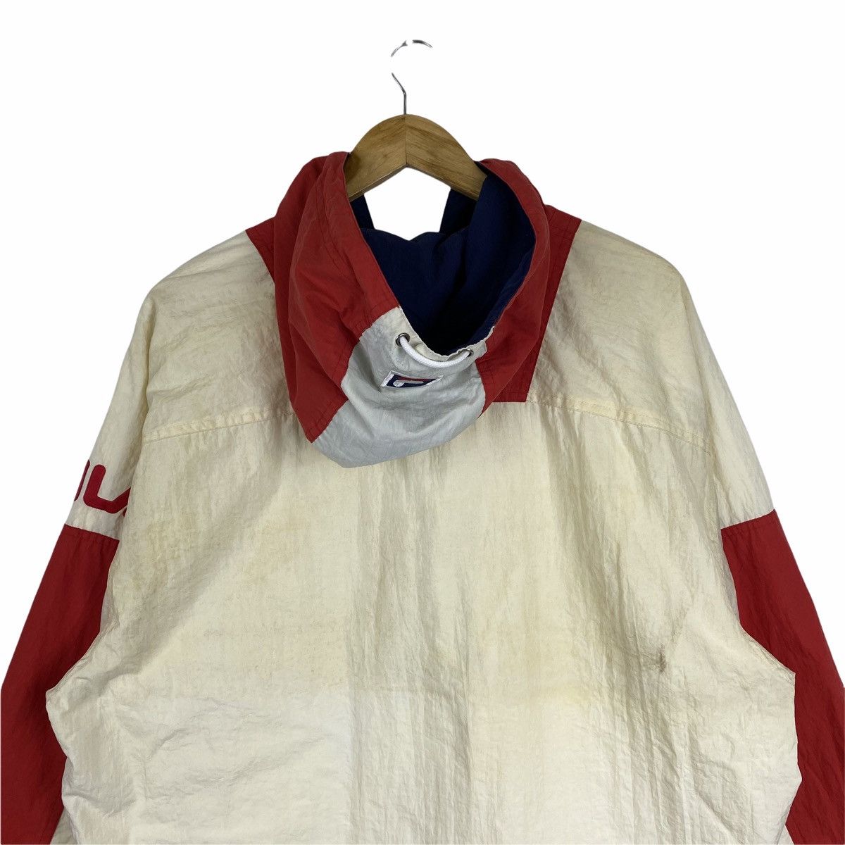 Vintage FILA Small Logo Half Zipper Hoodie Pullover Jacket
