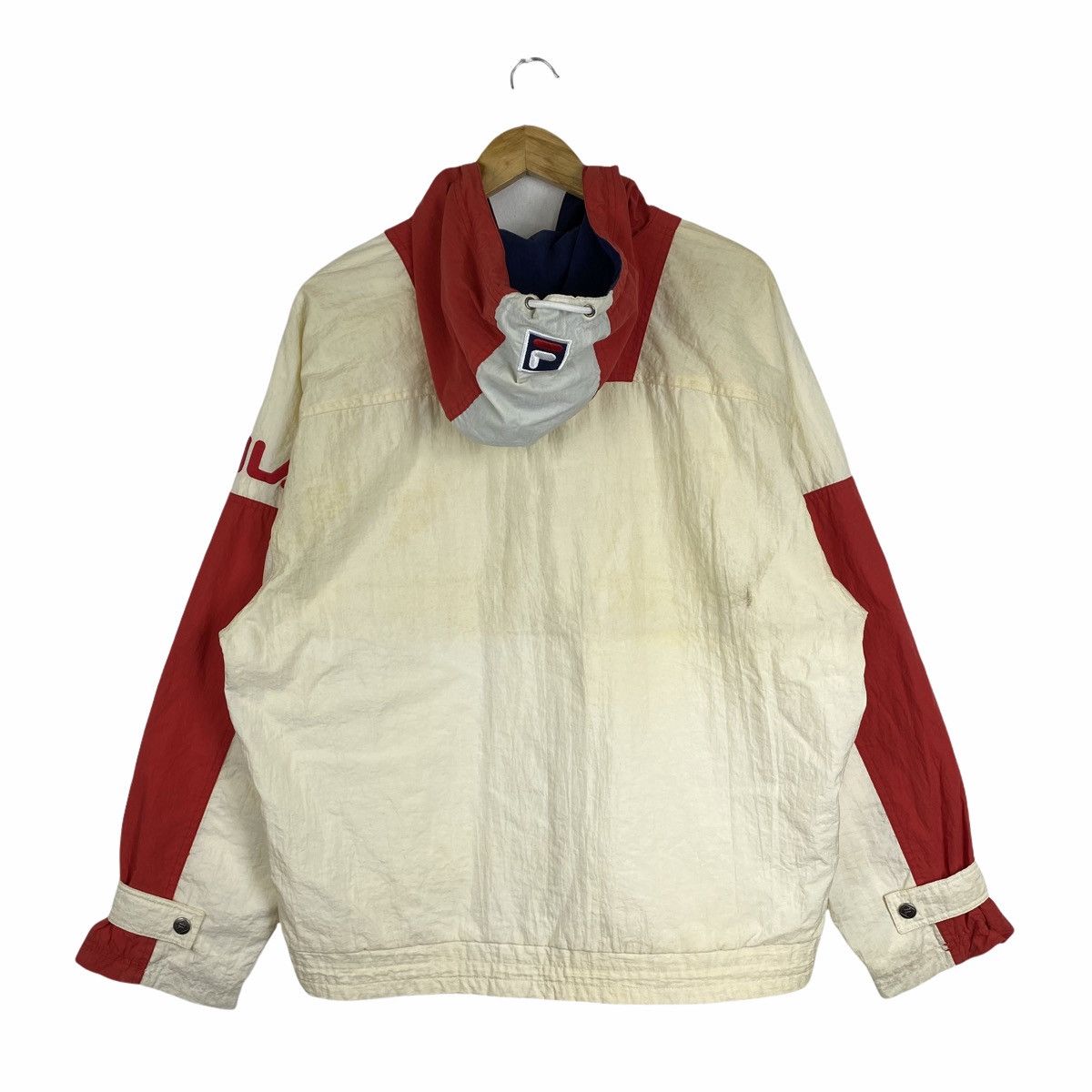 Vintage FILA Small Logo Half Zipper Hoodie Pullover Jacket