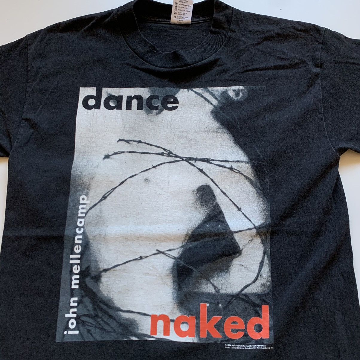 Band Tees Vintage 1990s John Melloncamp Dance Naked Graphic T Shirt Size US M / EU 48-50 / 2 - 2 Thumbnail