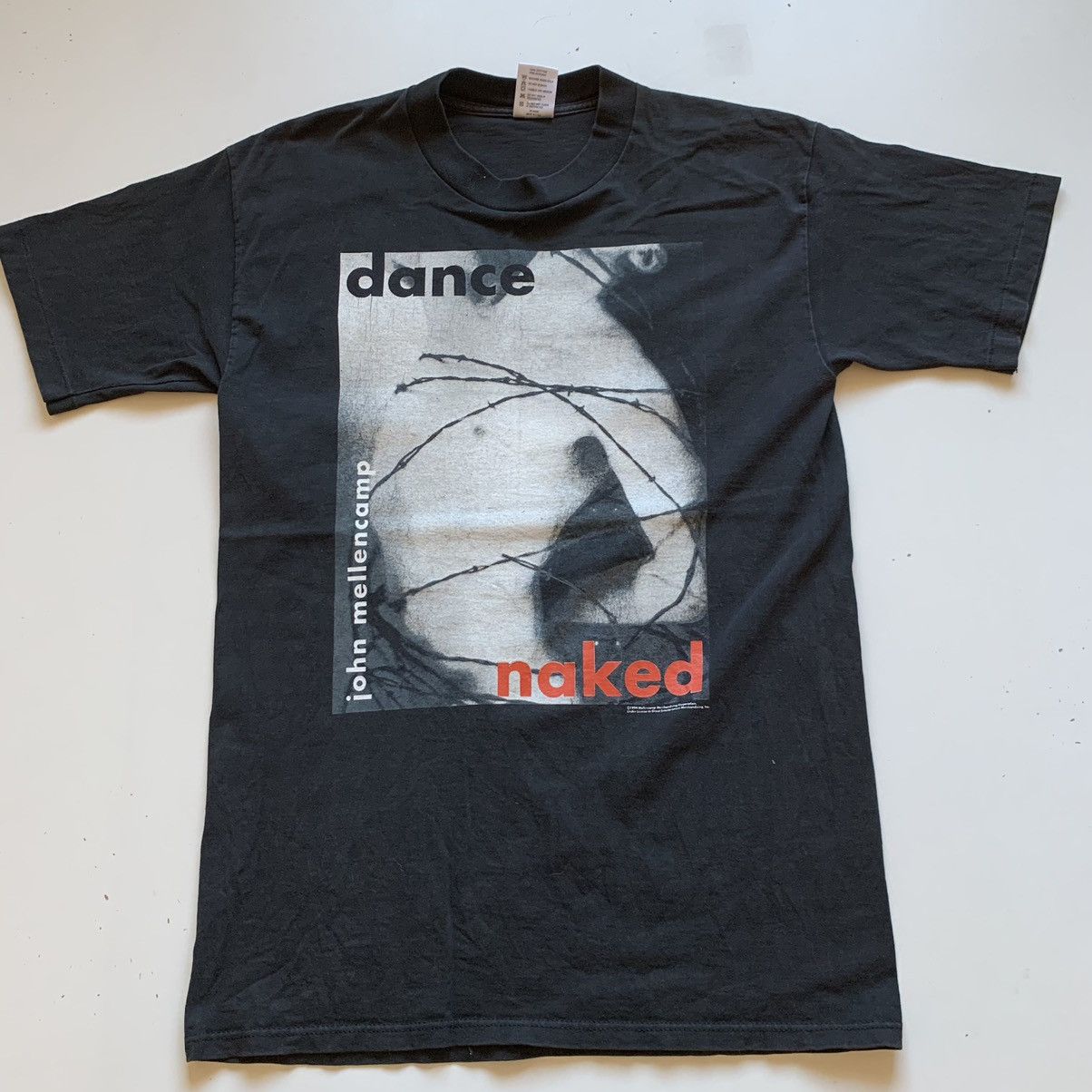 Band Tees Vintage 1990s John Melloncamp Dance Naked Graphic T Shirt Size US M / EU 48-50 / 2 - 1 Thumbnail