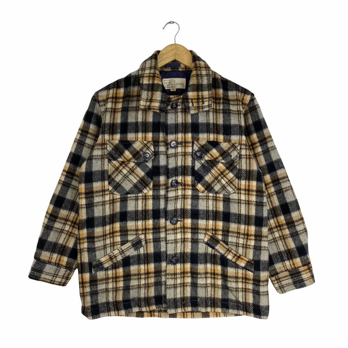 image of Vintage Jac Checkered Tartan Wool Shirts, Men's (Size Medium)