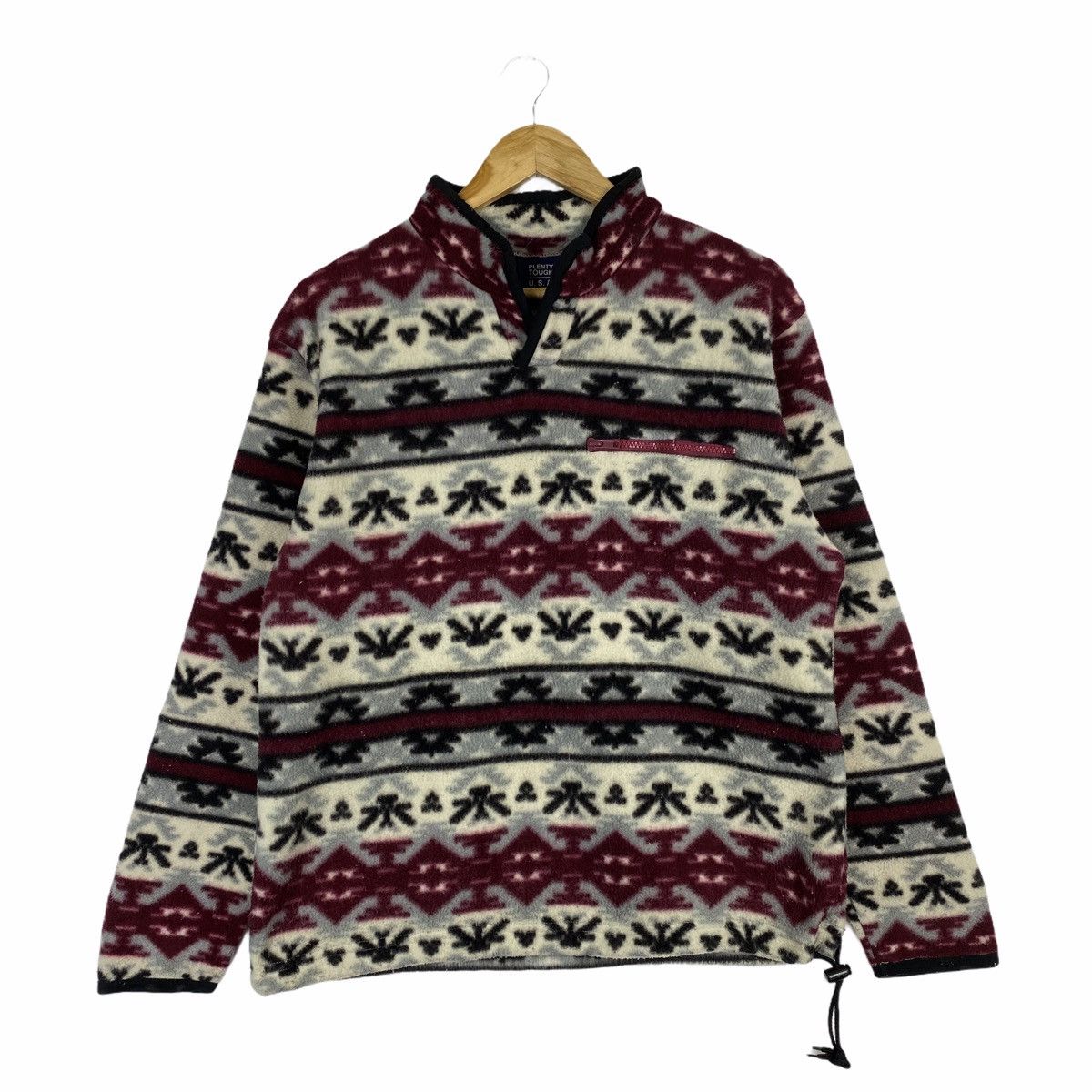 Vintage Vintage PLENTY TOUGH SPORT Abstract Design Fleece Sweatshirt Size US M / EU 48-50 / 2 - 1 Thumbnail