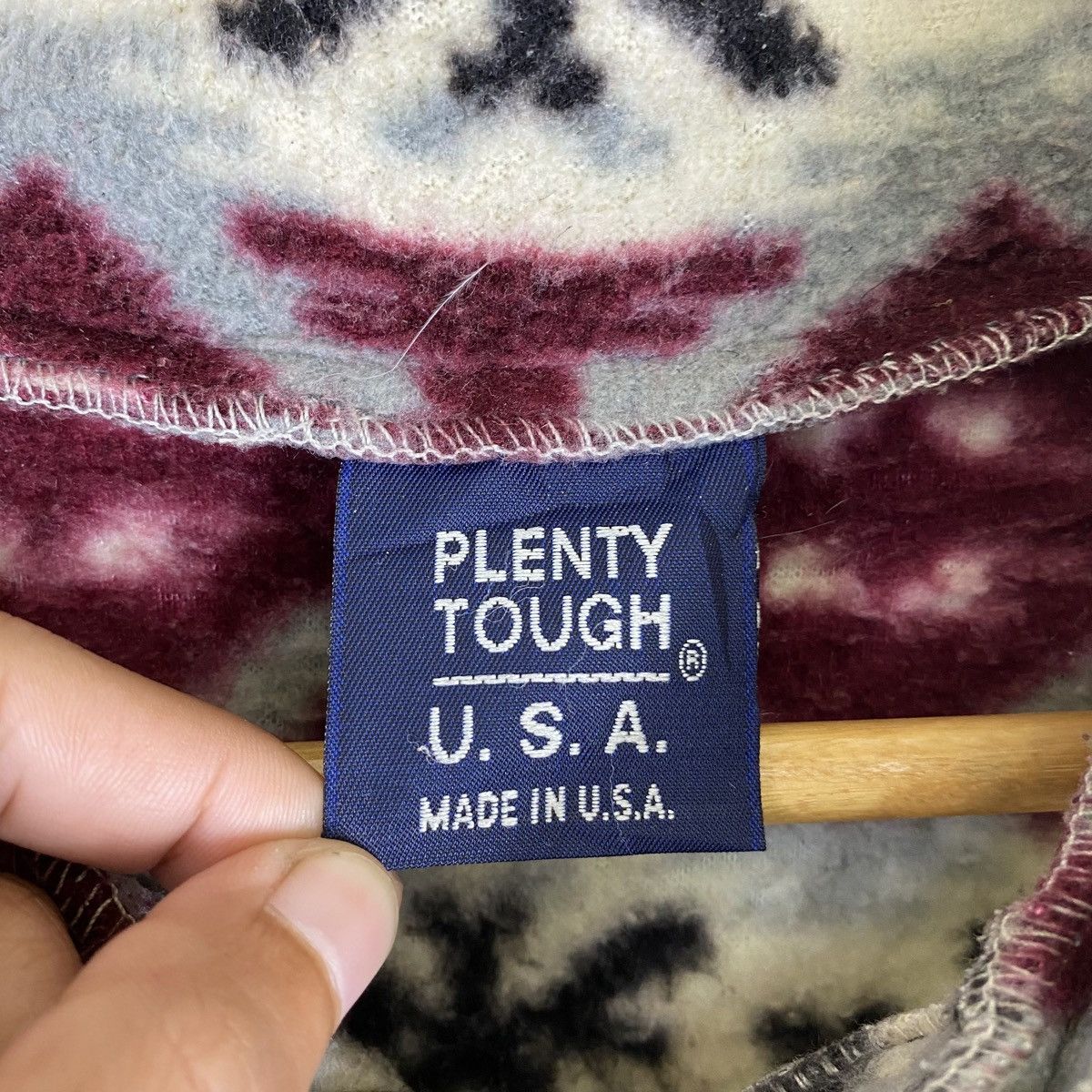 Vintage Vintage PLENTY TOUGH SPORT Abstract Design Fleece Sweatshirt Size US M / EU 48-50 / 2 - 4 Thumbnail