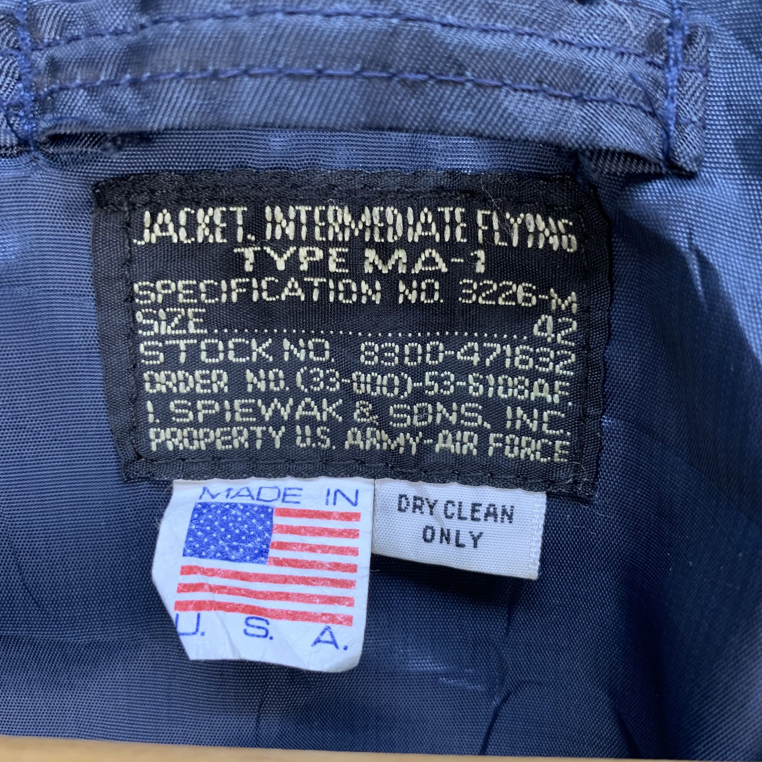 I. Spiewak And Sons I. Spiewak And Sons MA 1 Air Force Bomber Jacket #3982-138 Size US M / EU 48-50 / 2 - 8 Thumbnail