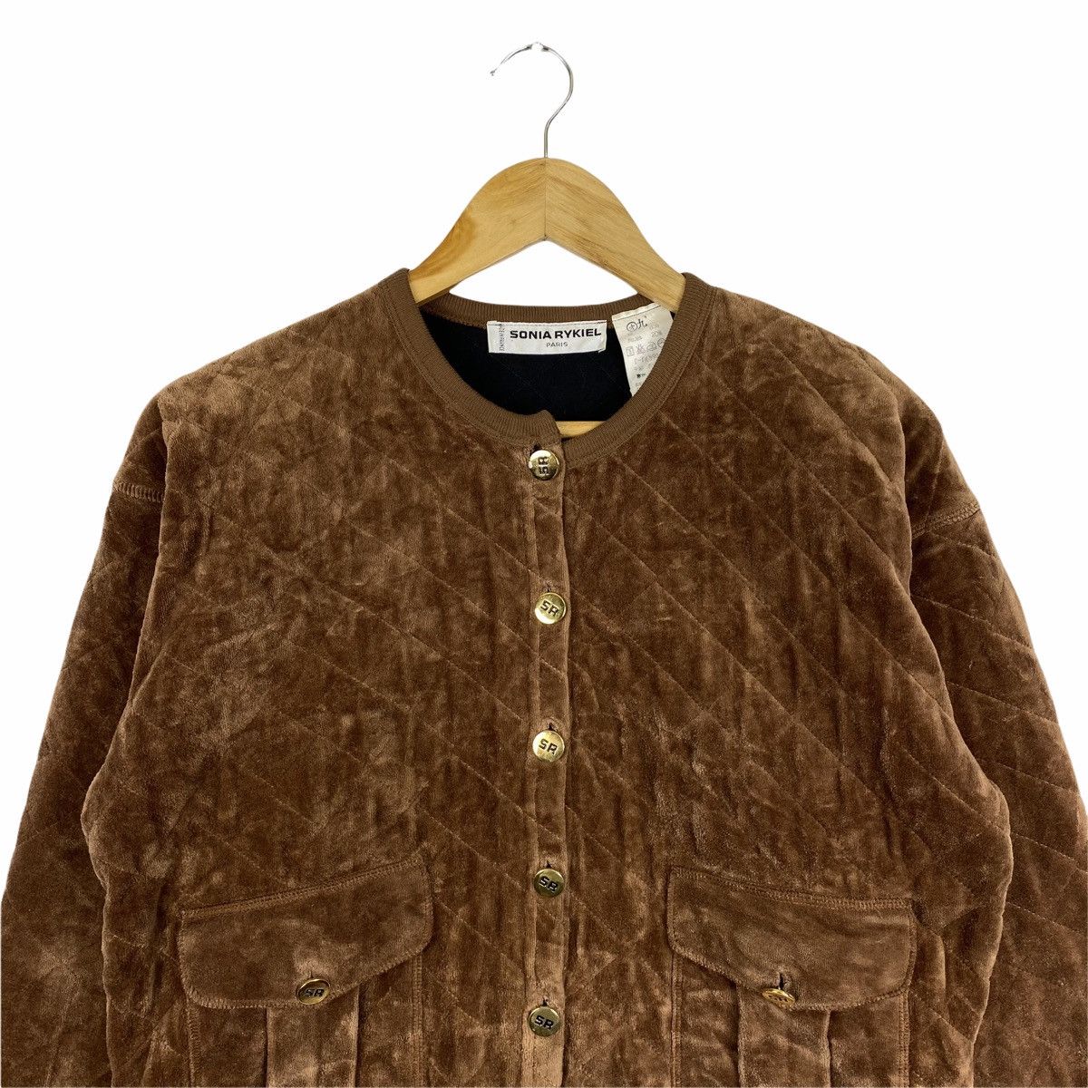 Sonia Rykiel × Vintage Vintage SONIA RYKIEL Paris Coduroy Sweater Jacket Size S / US 4 / IT 40 - 5 Thumbnail