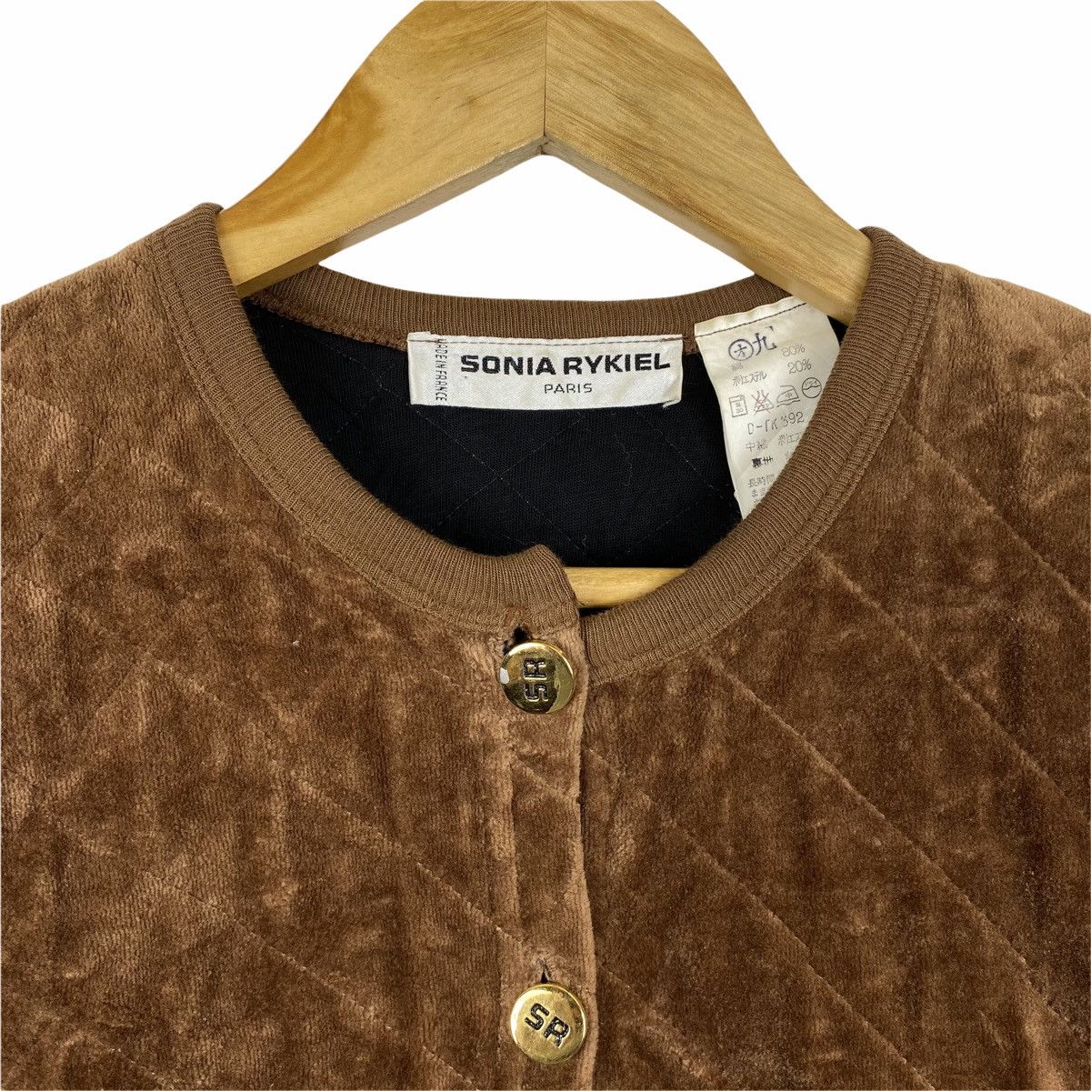 Sonia Rykiel × Vintage Vintage SONIA RYKIEL Paris Coduroy Sweater Jacket Size S / US 4 / IT 40 - 6 Thumbnail