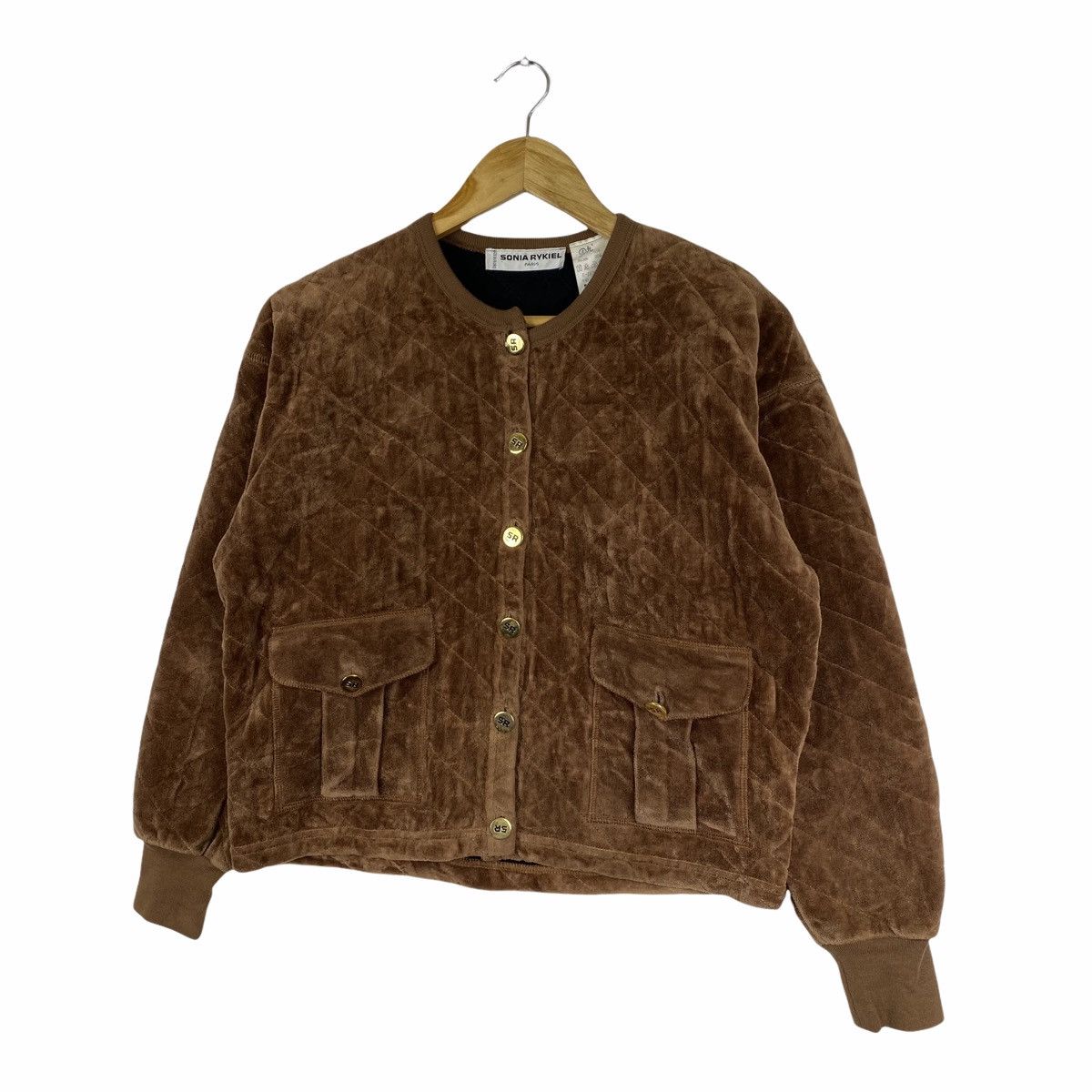 Sonia Rykiel × Vintage Vintage SONIA RYKIEL Paris Coduroy Sweater Jacket Size S / US 4 / IT 40 - 4 Thumbnail