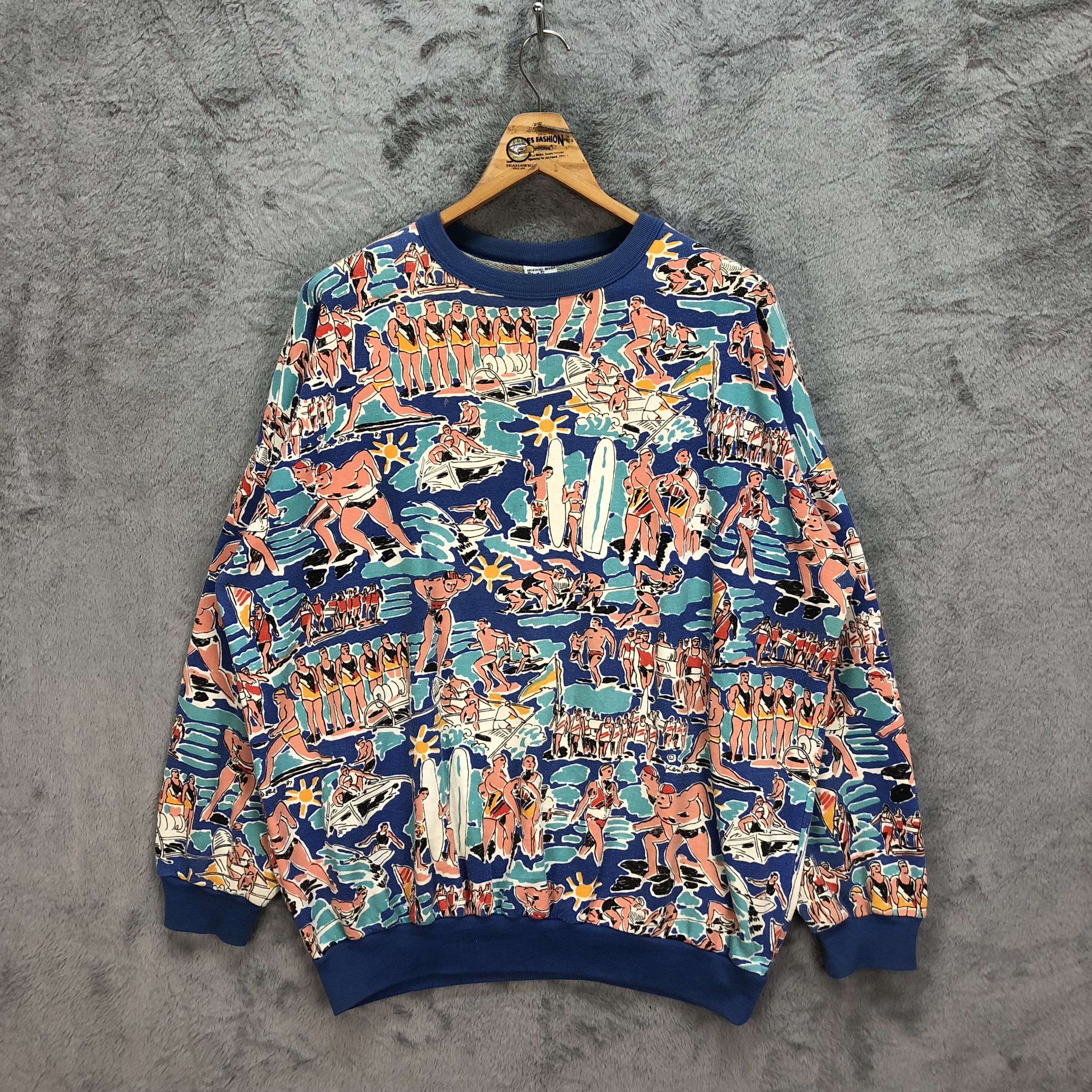 Japanese Brand RARE🔥 KEN DONE FULLPRINT SURFWEAR SWEATSHIRTS #5251-181 Size US L / EU 52-54 / 3 - 1 Thumbnail