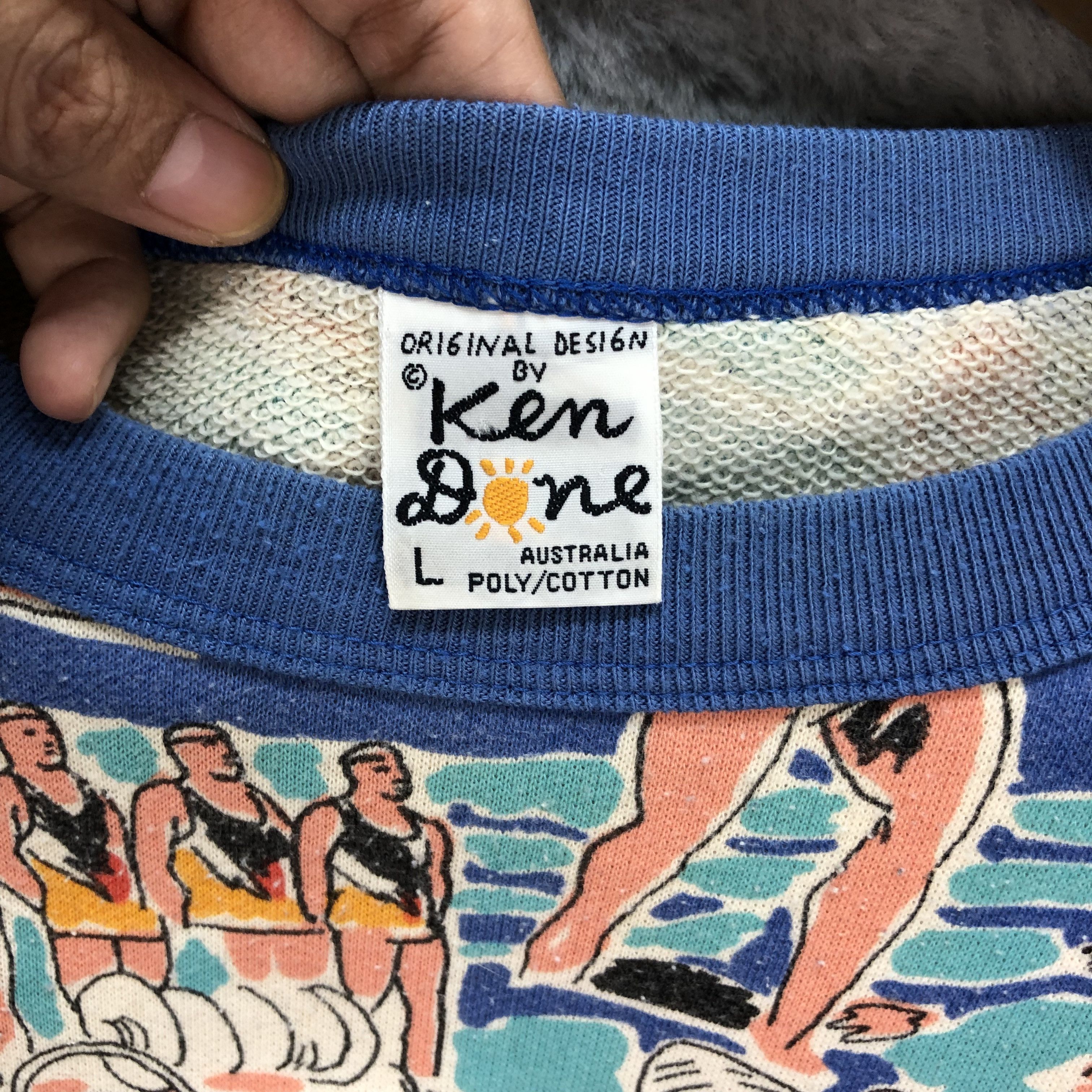 Japanese Brand RARE🔥 KEN DONE FULLPRINT SURFWEAR SWEATSHIRTS #5251-181 Size US L / EU 52-54 / 3 - 7 Thumbnail