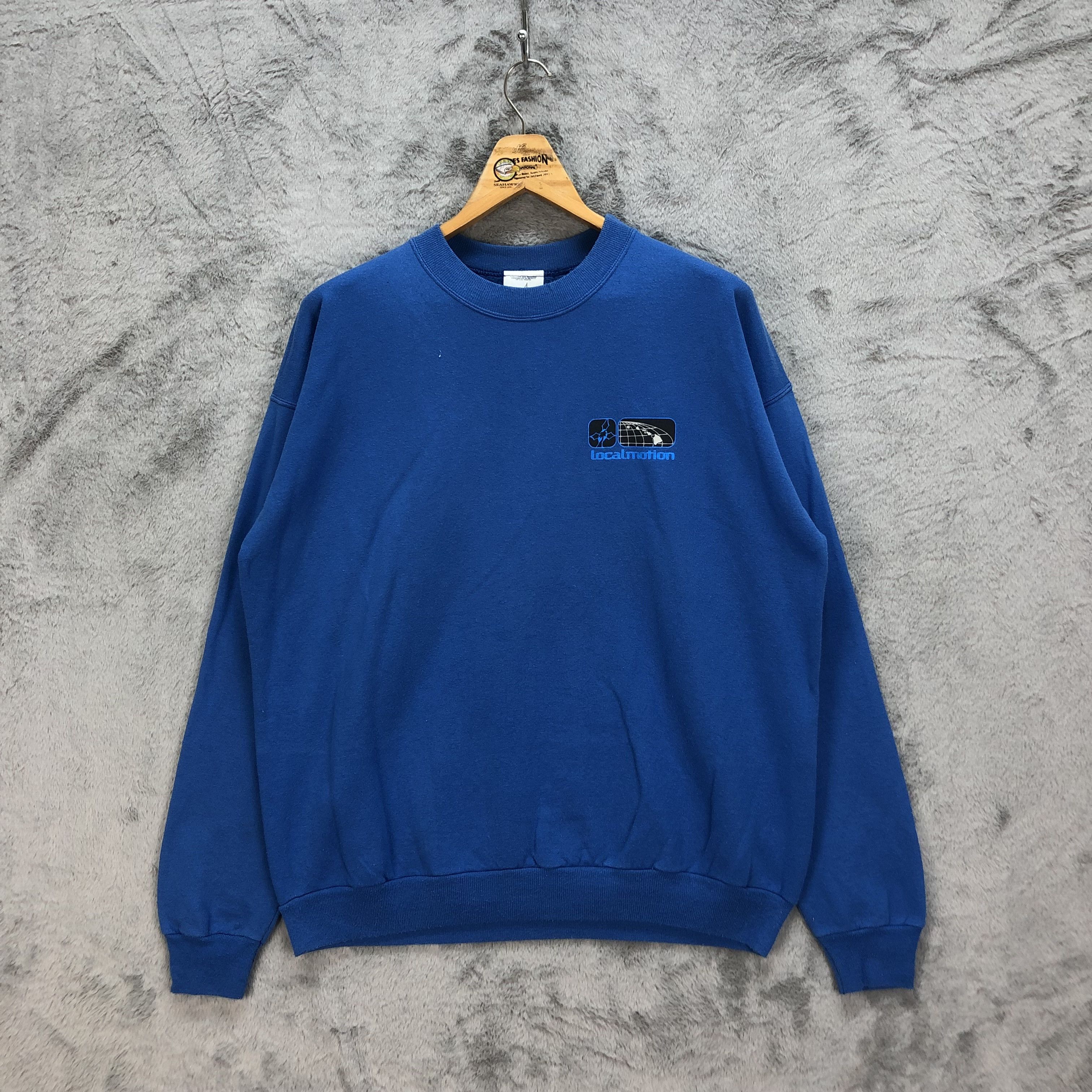 Vintage Vintage Local Motion Surfboards Blue Sweatshirts #5434-190 Size US L / EU 52-54 / 3 - 3 Thumbnail